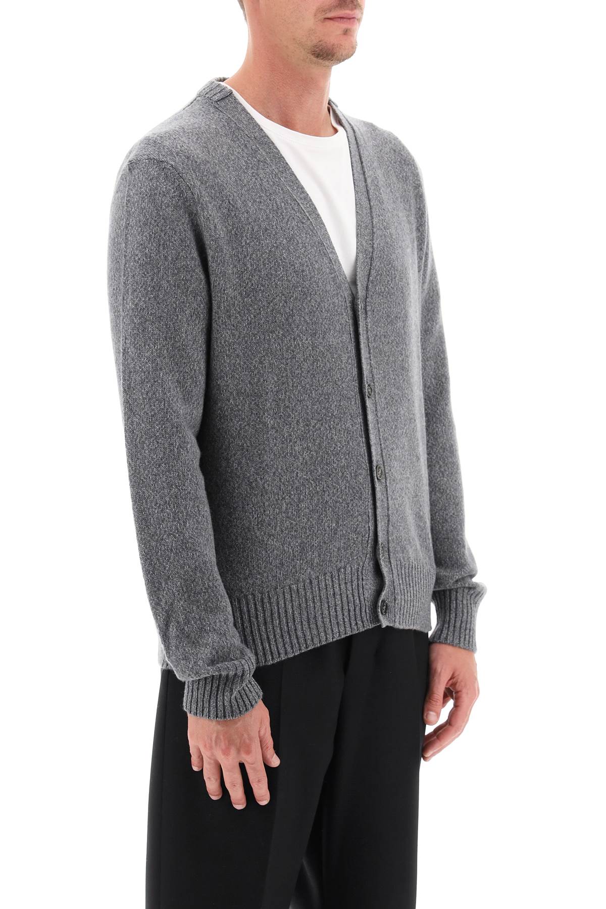 Ami Alexandre Mattiussi Ami paris melange cashmere cardigan