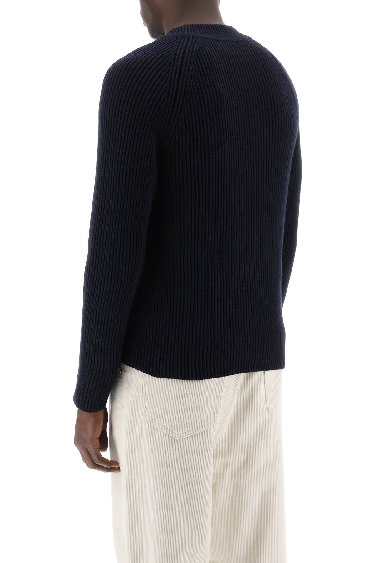 Ami Alexandre Mattiussi Ami paris cotton and wool crew-neck sweater