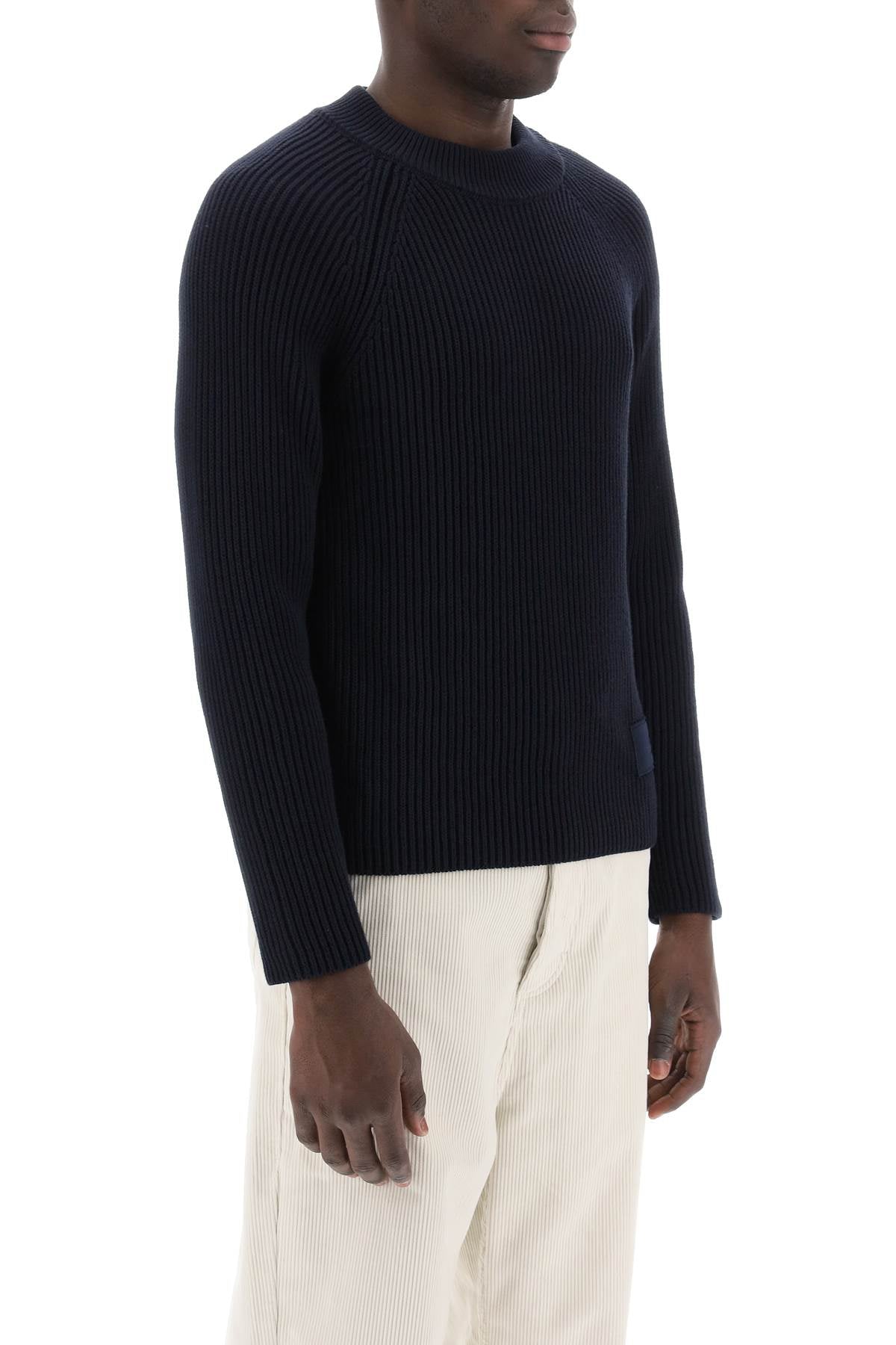 Ami Alexandre Mattiussi Ami paris cotton and wool crew-neck sweater