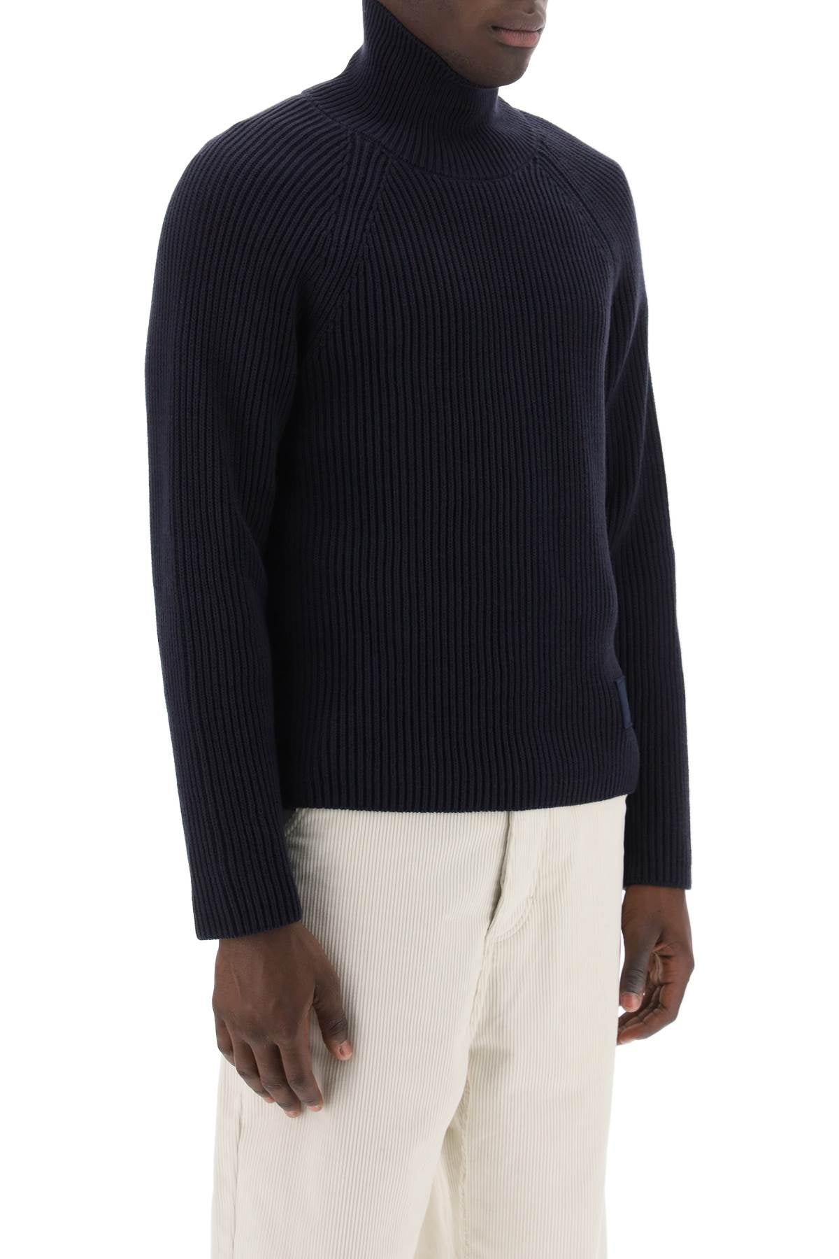 Ami Alexandre Mattiussi Ami paris english rib funnel-neck sweater