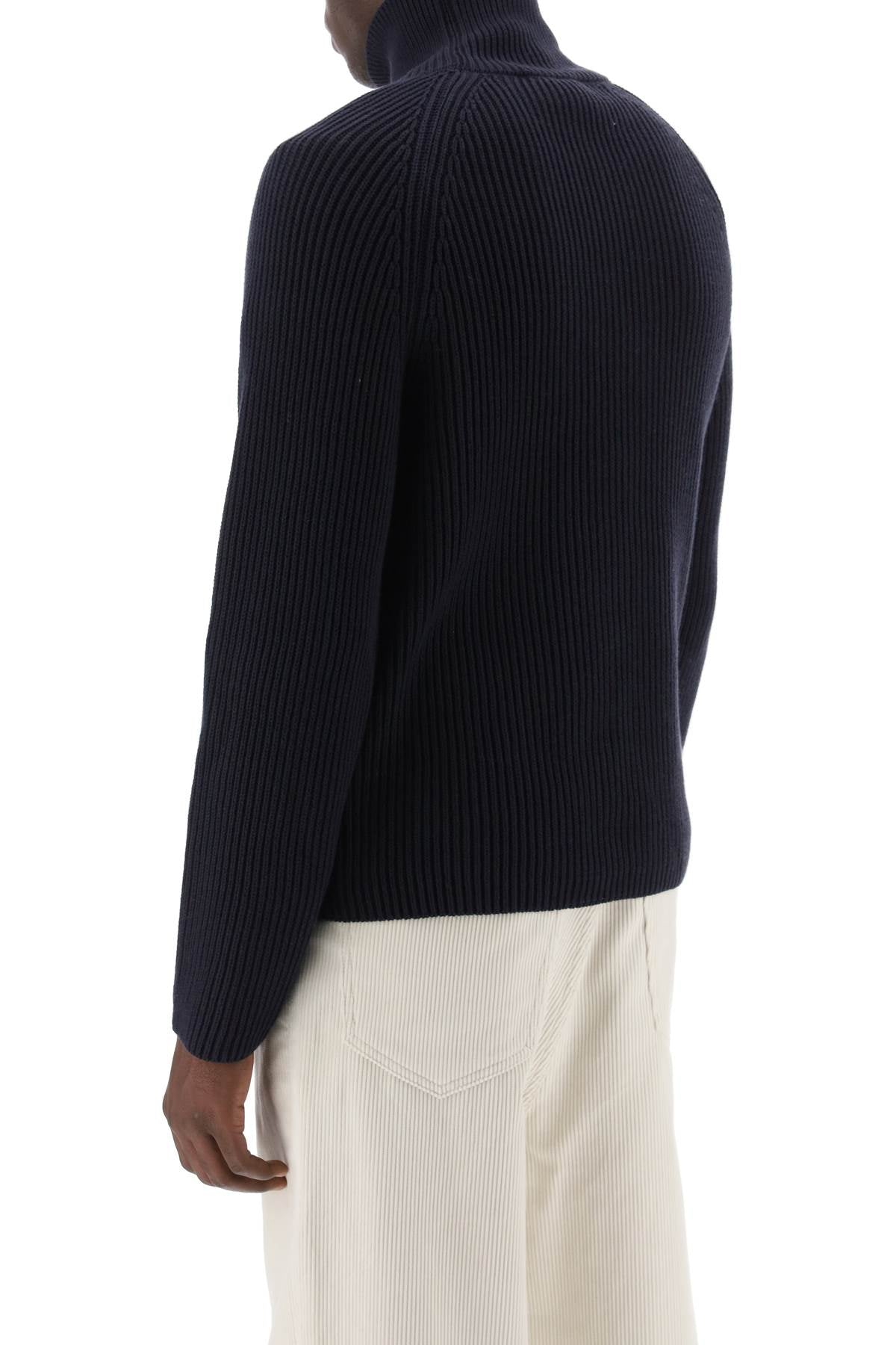 Ami Alexandre Mattiussi Ami paris english rib funnel-neck sweater