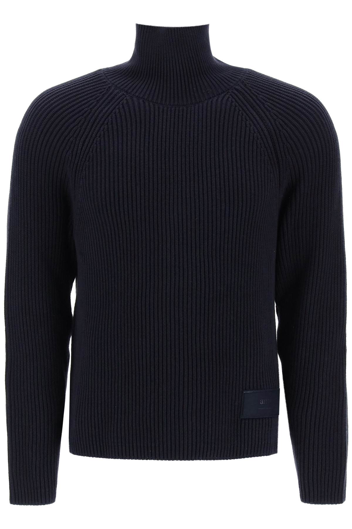 Ami Alexandre Mattiussi Ami paris english rib funnel-neck sweater