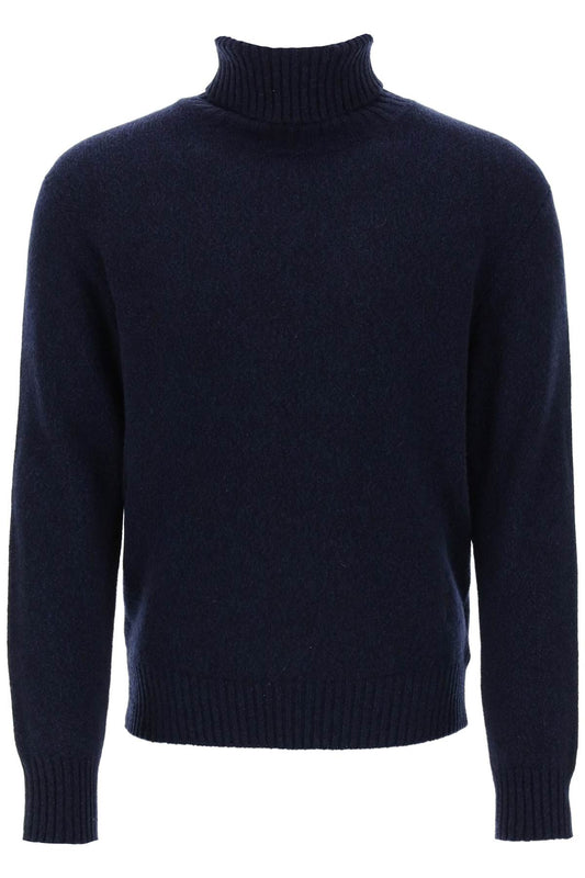 Ami Alexandre Mattiussi Ami paris melange-effect cashmere turtleneck sweater