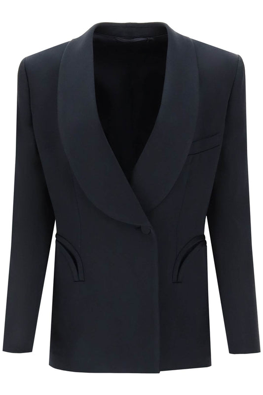 Blaze Milano Blaze milano 'heart smoking novalis' double-breasted blazer in crepe satin