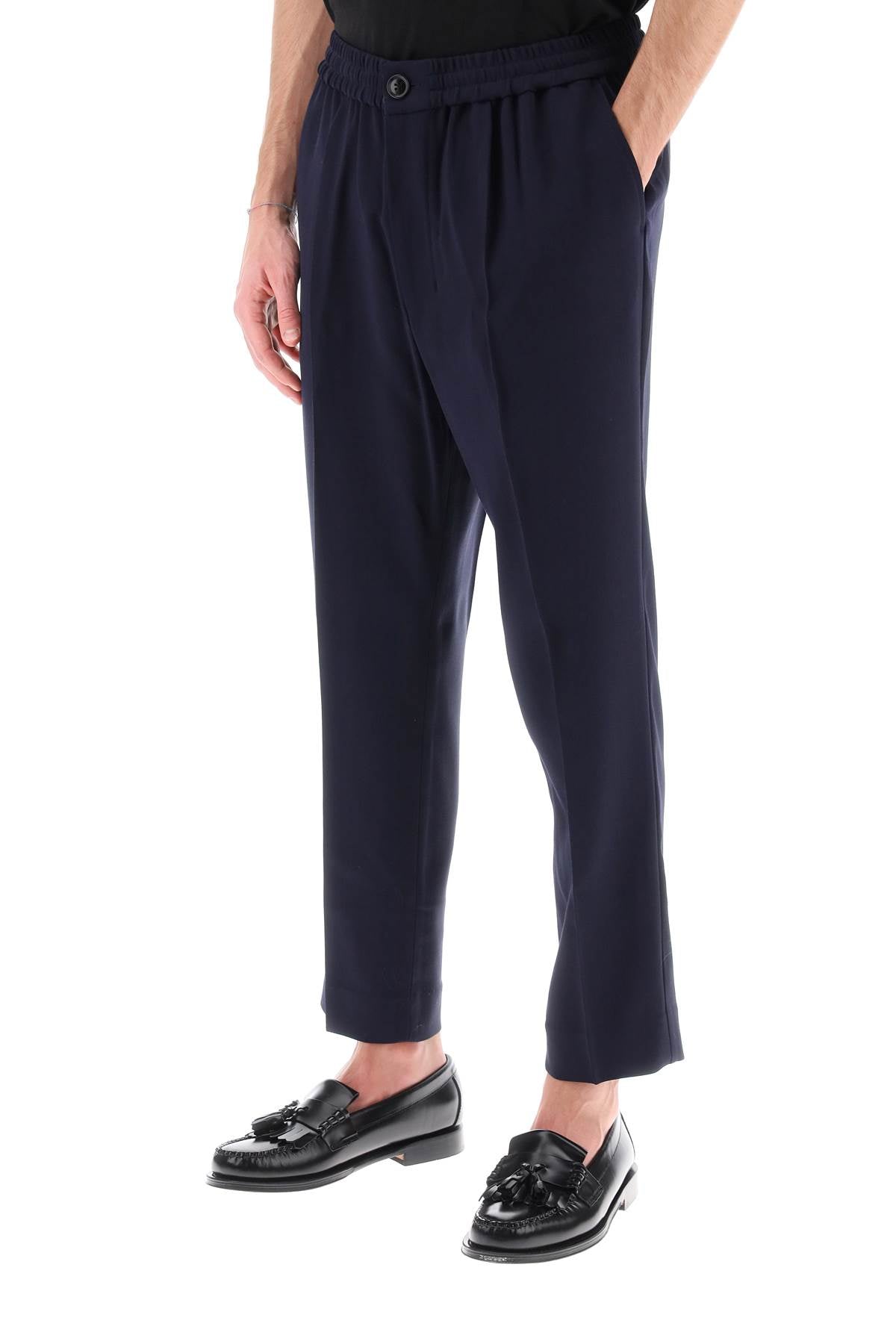 Ami Alexandre Mattiussi Ami paris elasticated waist pants in viscose and wool