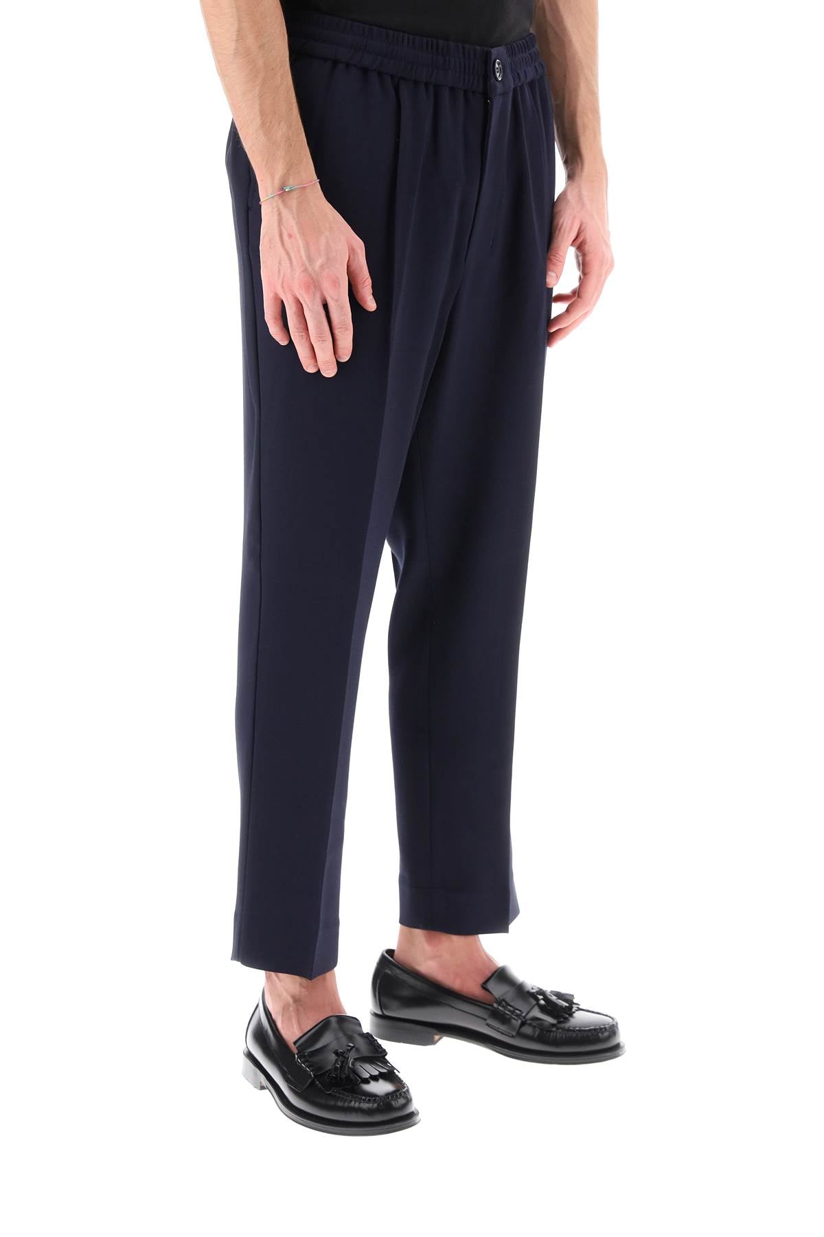 Ami Alexandre Mattiussi Ami paris elasticated waist pants in viscose and wool