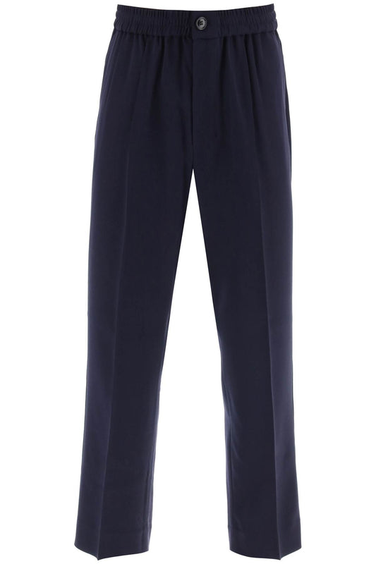 Ami Alexandre Mattiussi Ami paris elasticated waist pants in viscose and wool