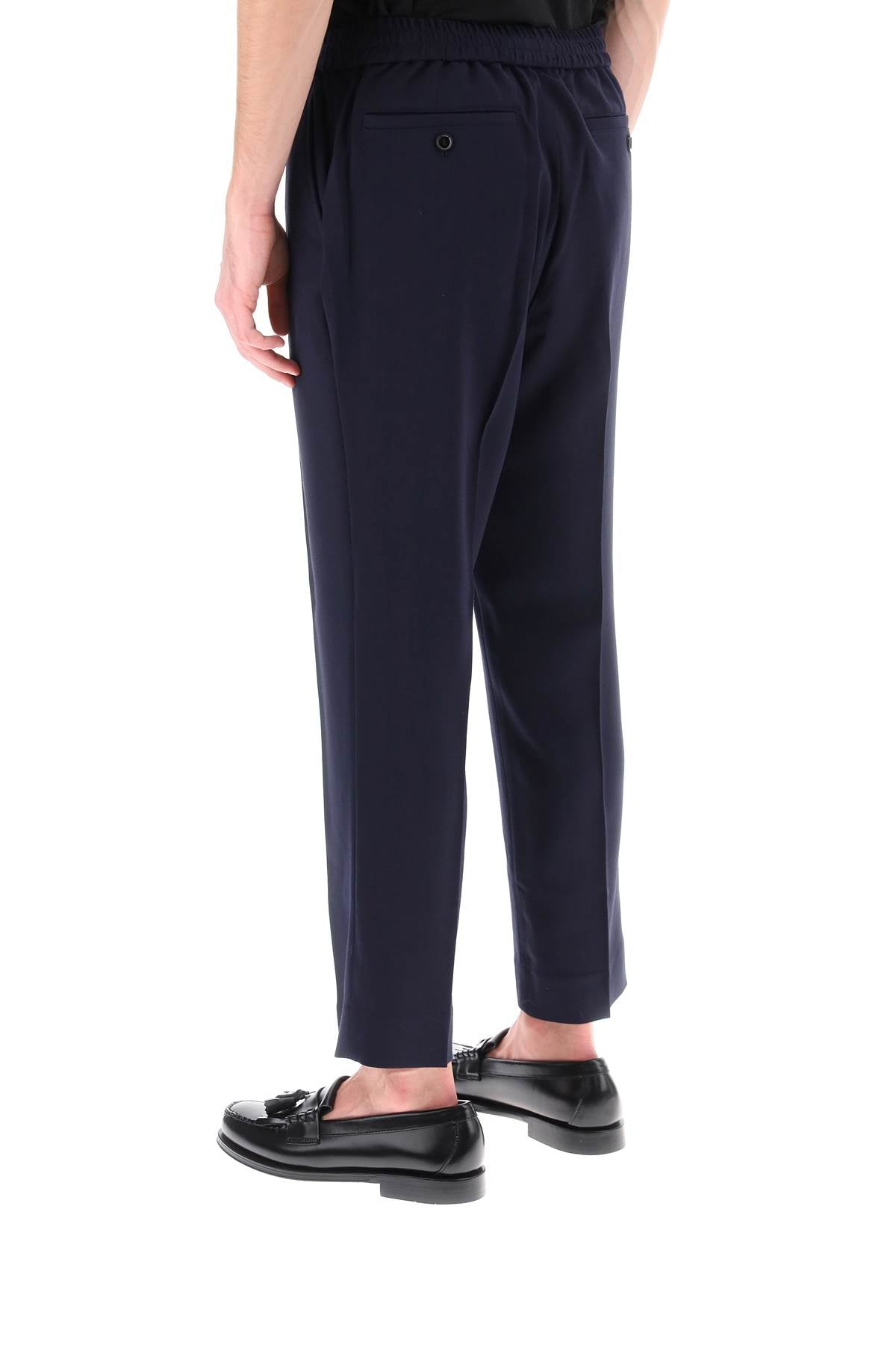 Ami Alexandre Mattiussi Ami paris elasticated waist pants in viscose and wool