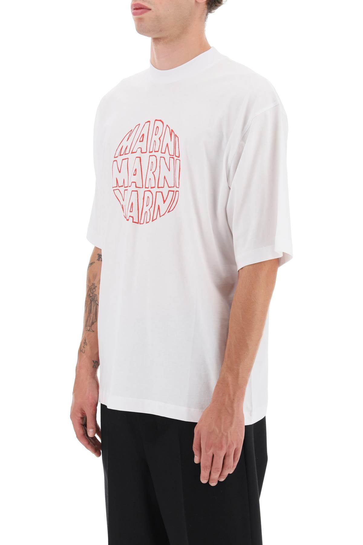 Marni Marni outline print t-shirt