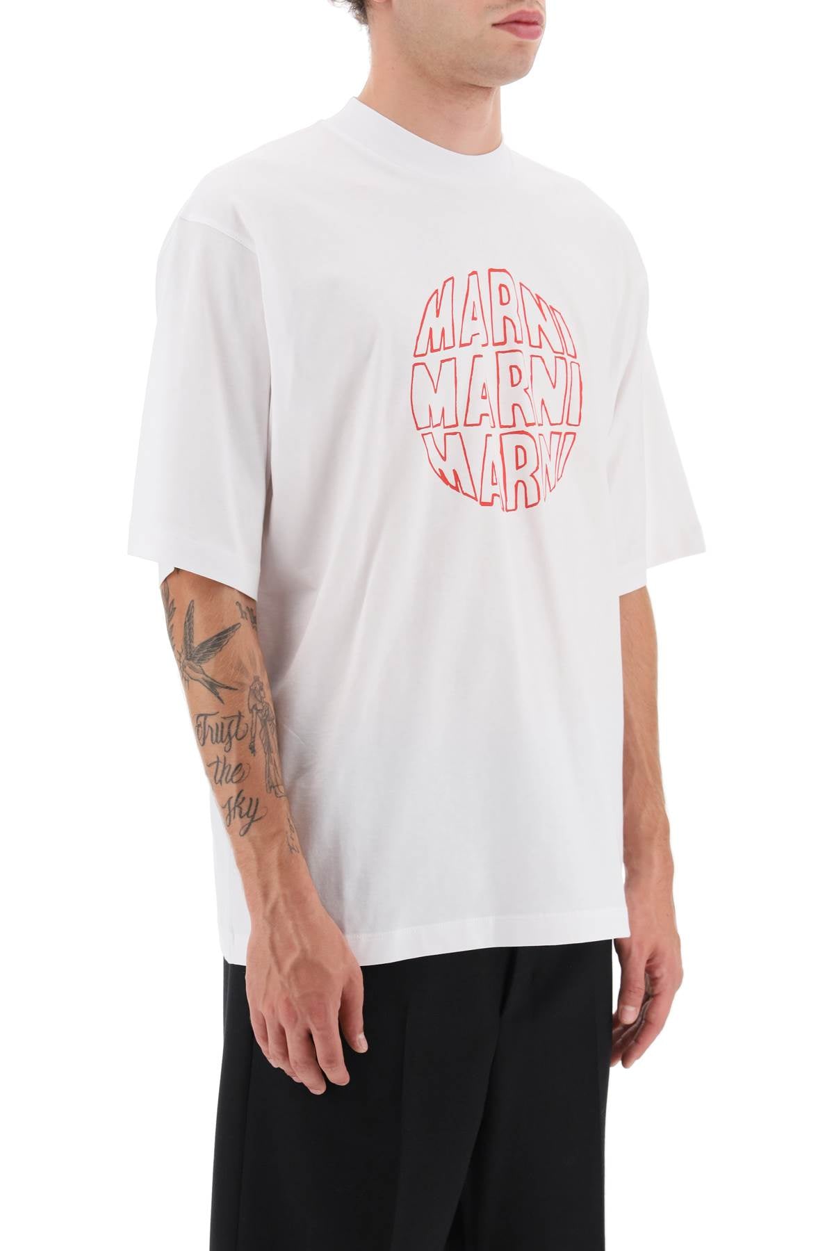 Marni Marni outline print t-shirt