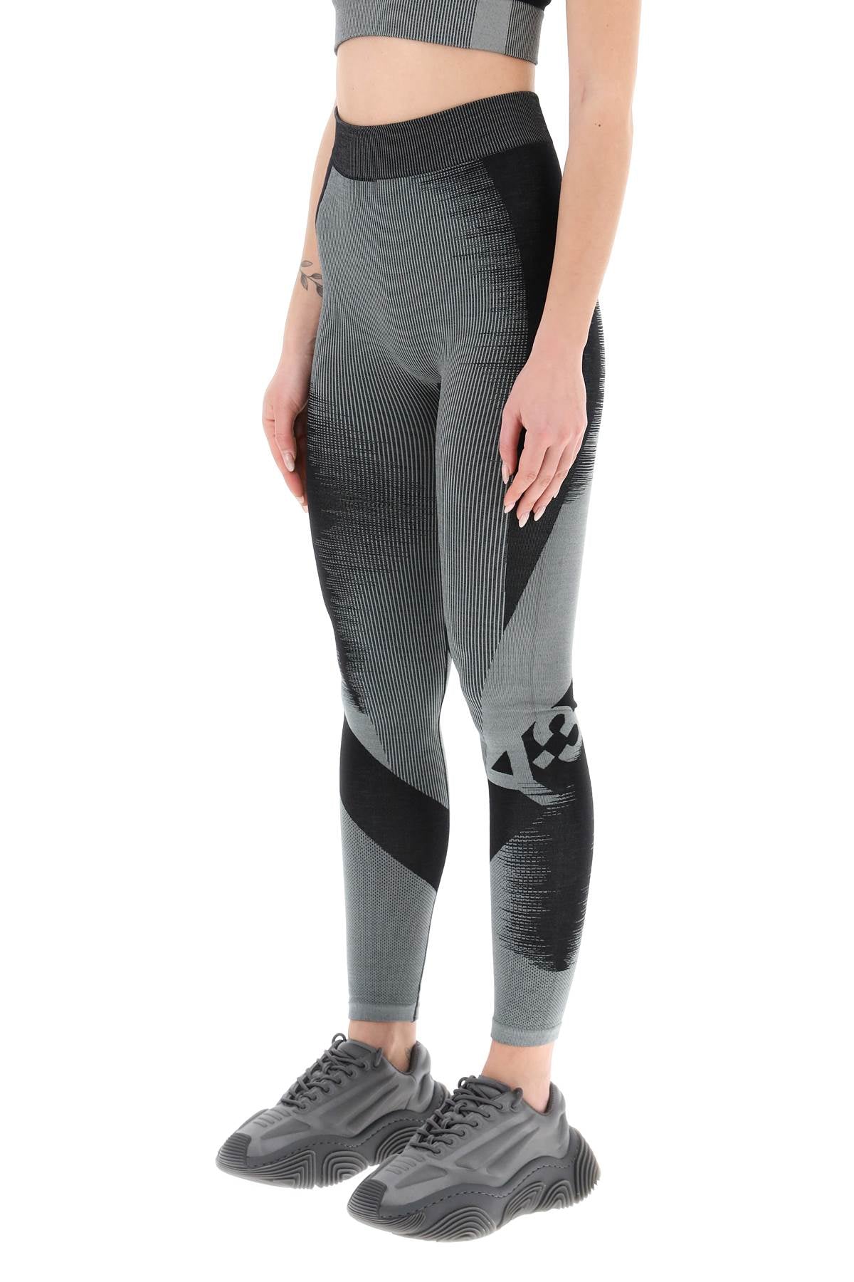 Y-3 Y-3 two-tone knit leggings