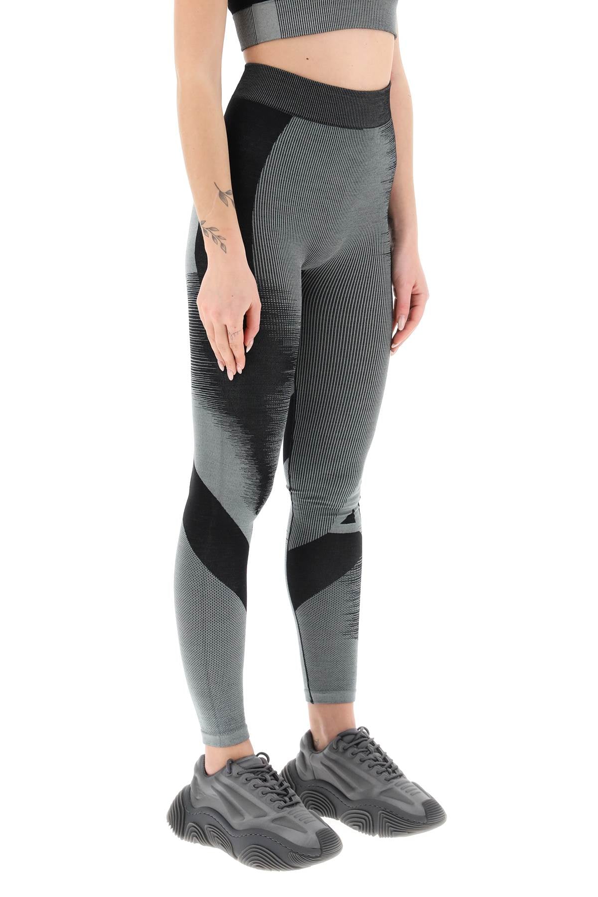 Y-3 Y-3 two-tone knit leggings