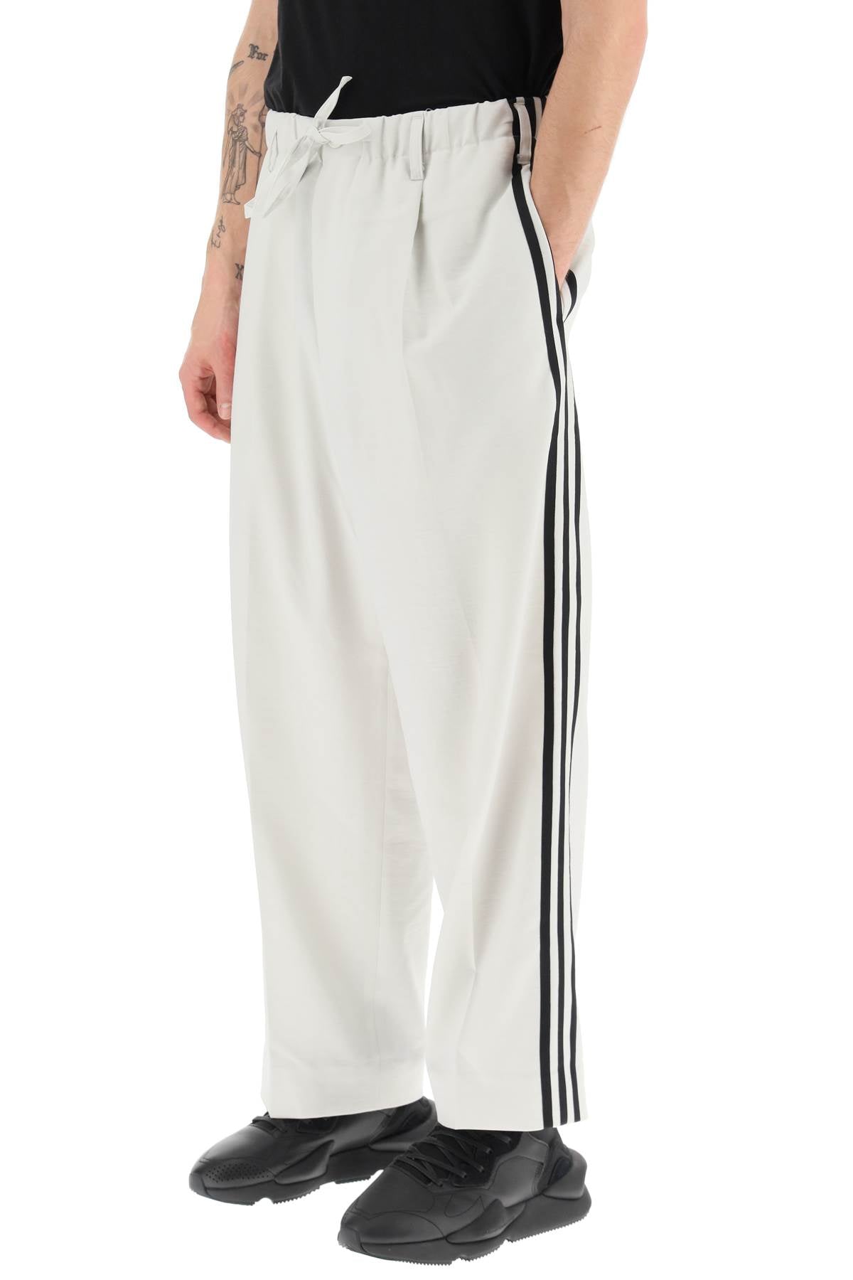 Y-3 Y-3 lightweight twill pants with side stripes