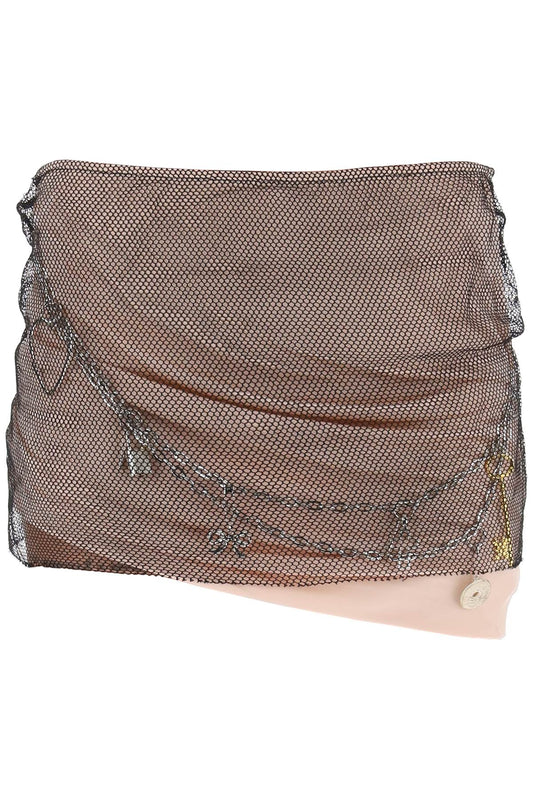 DILARA FINDIKOGLU Dilara findikoglu "satin and mesh micro-towel with chain and p