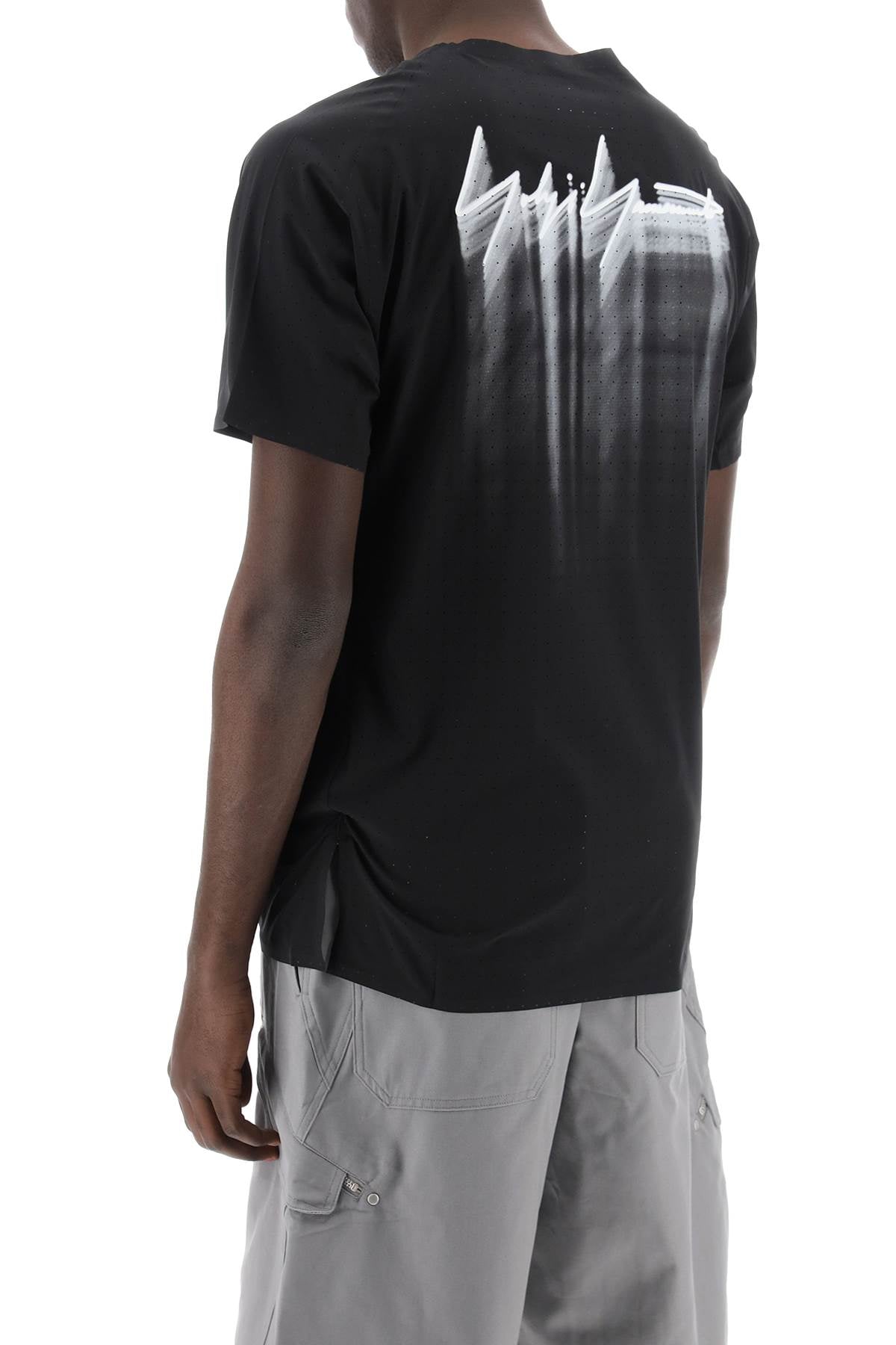 Y-3 short-sleeved perforated jersey t