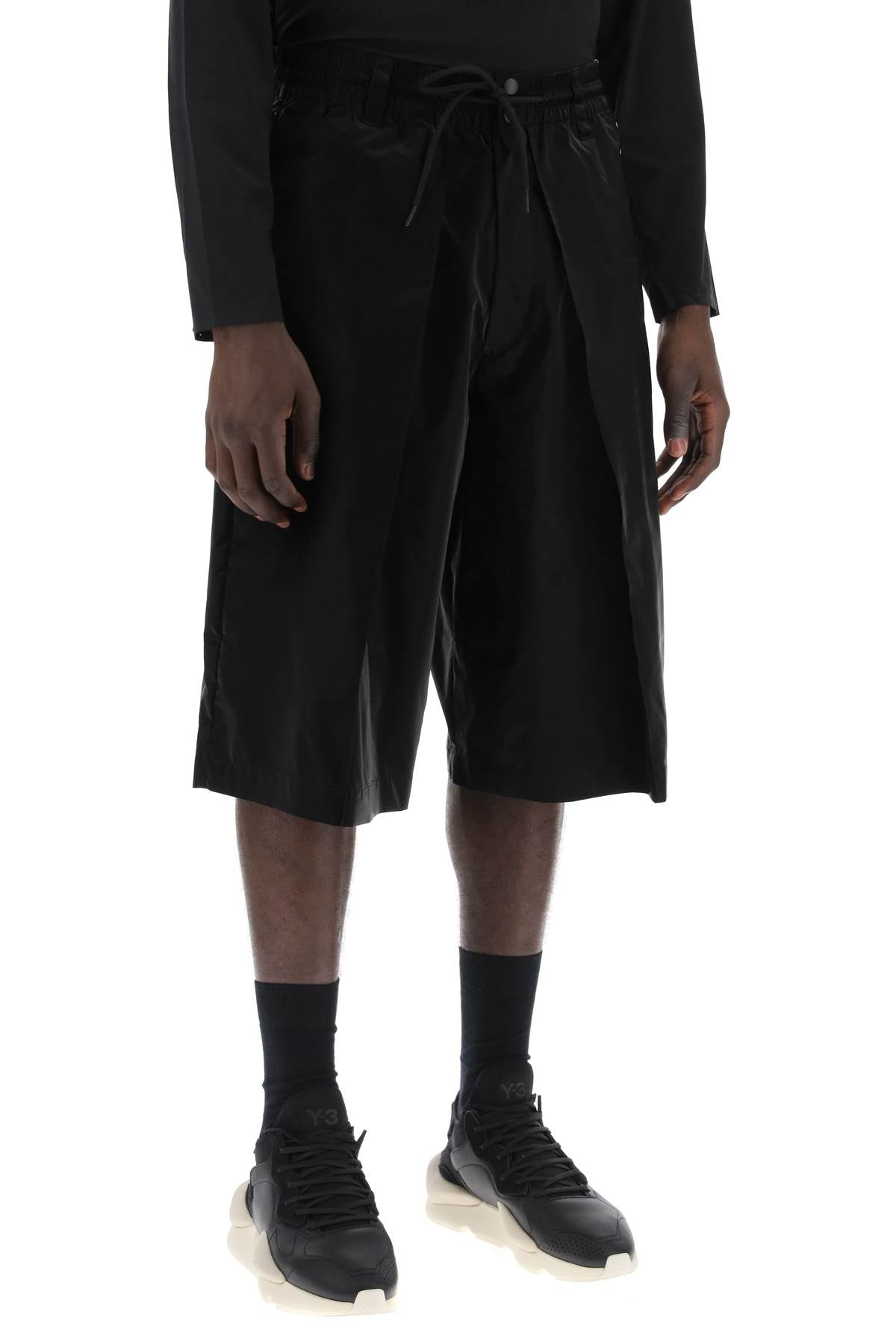 Y-3 Y-3 shiny nylon bermuda shorts