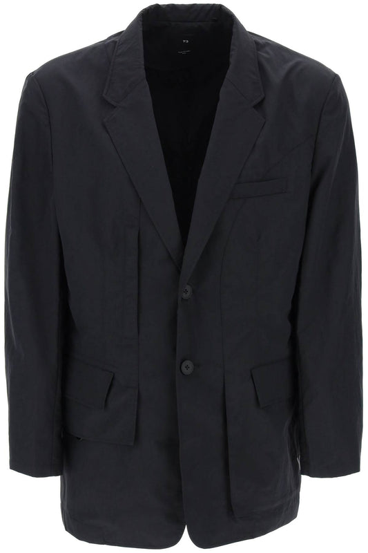 Y-3 Y-3 crinkle nylon blazer for a