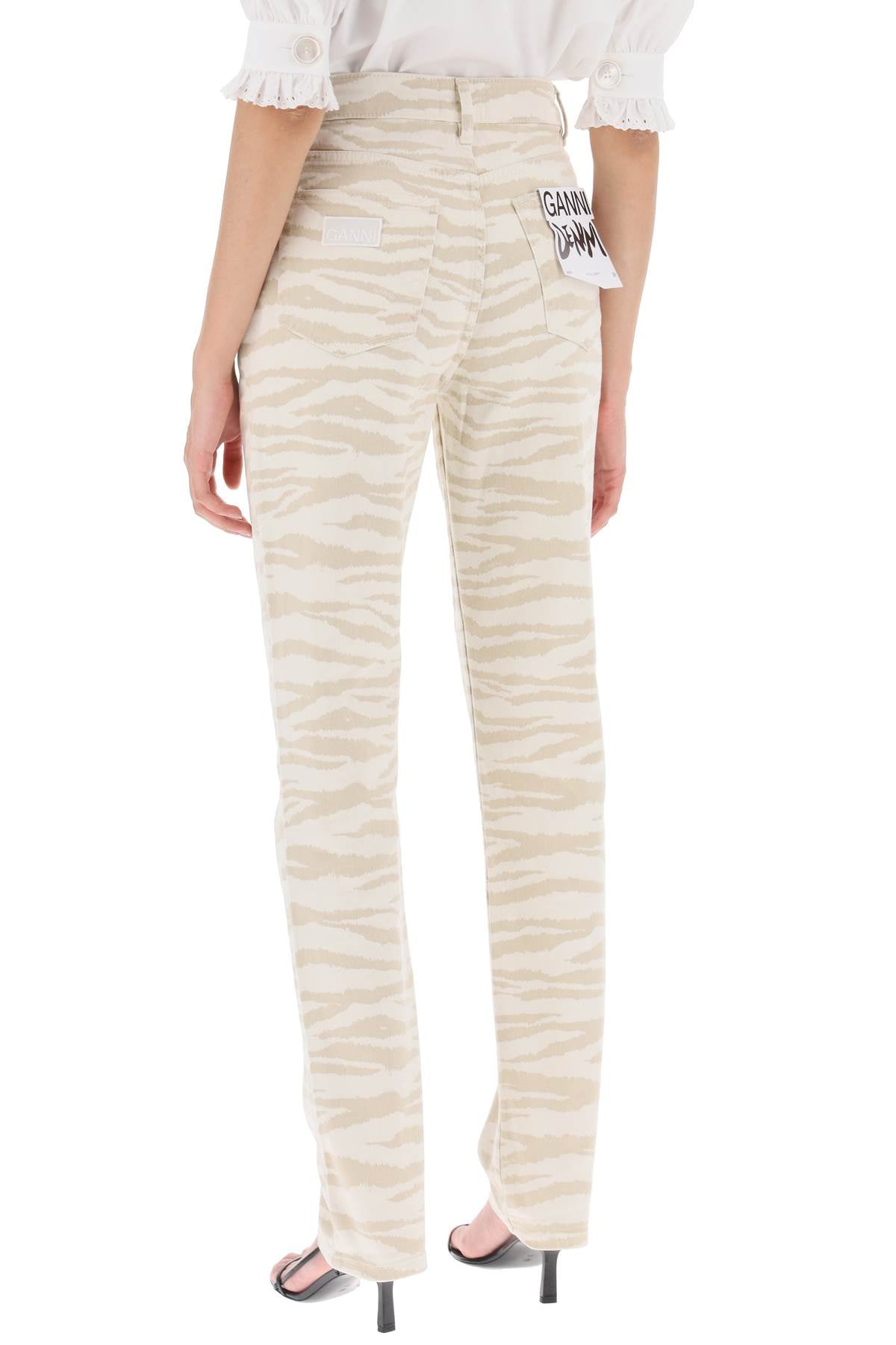 Ganni Ganni 'swigy' printed denim jeans