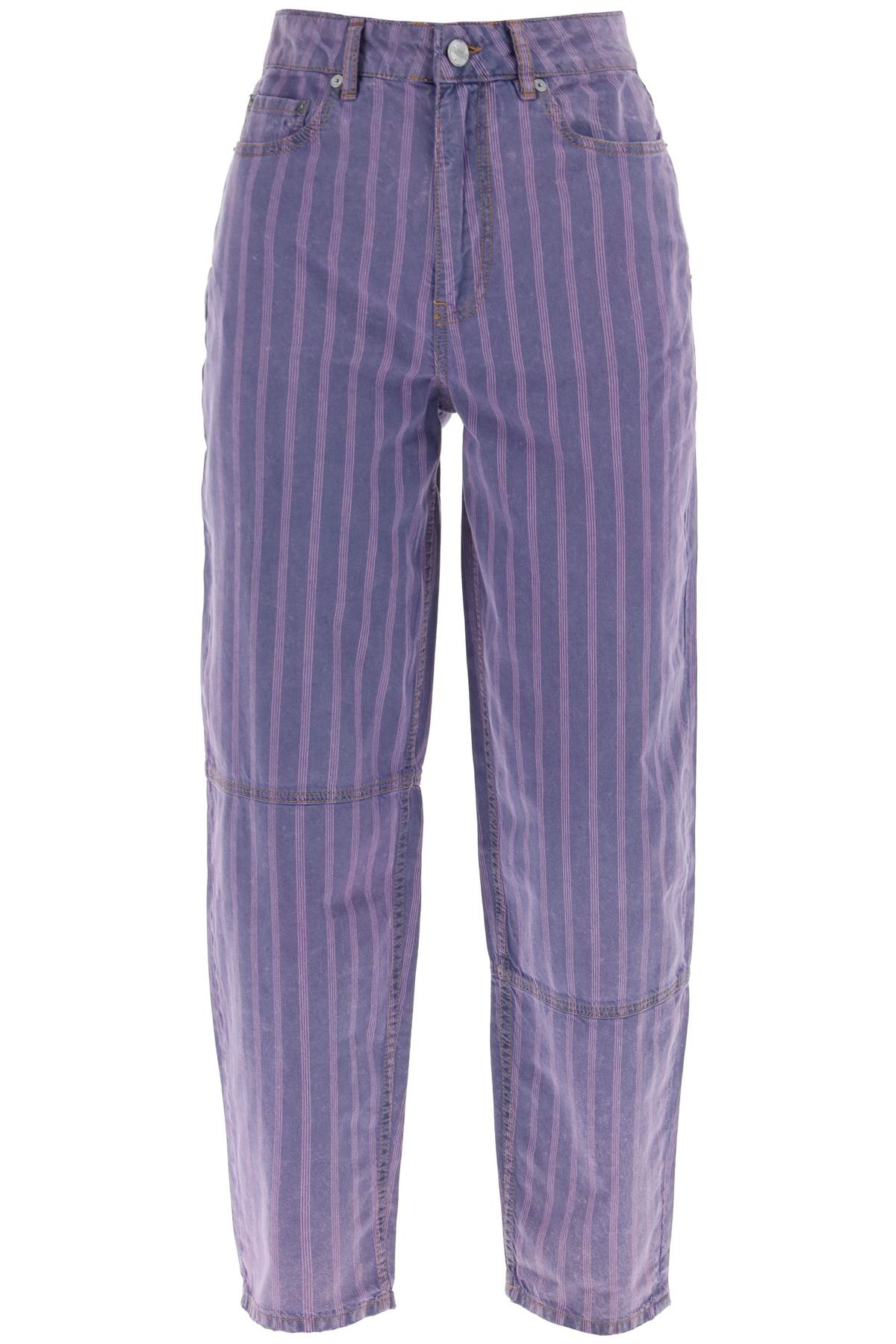 Ganni Ganni striped starry jeans