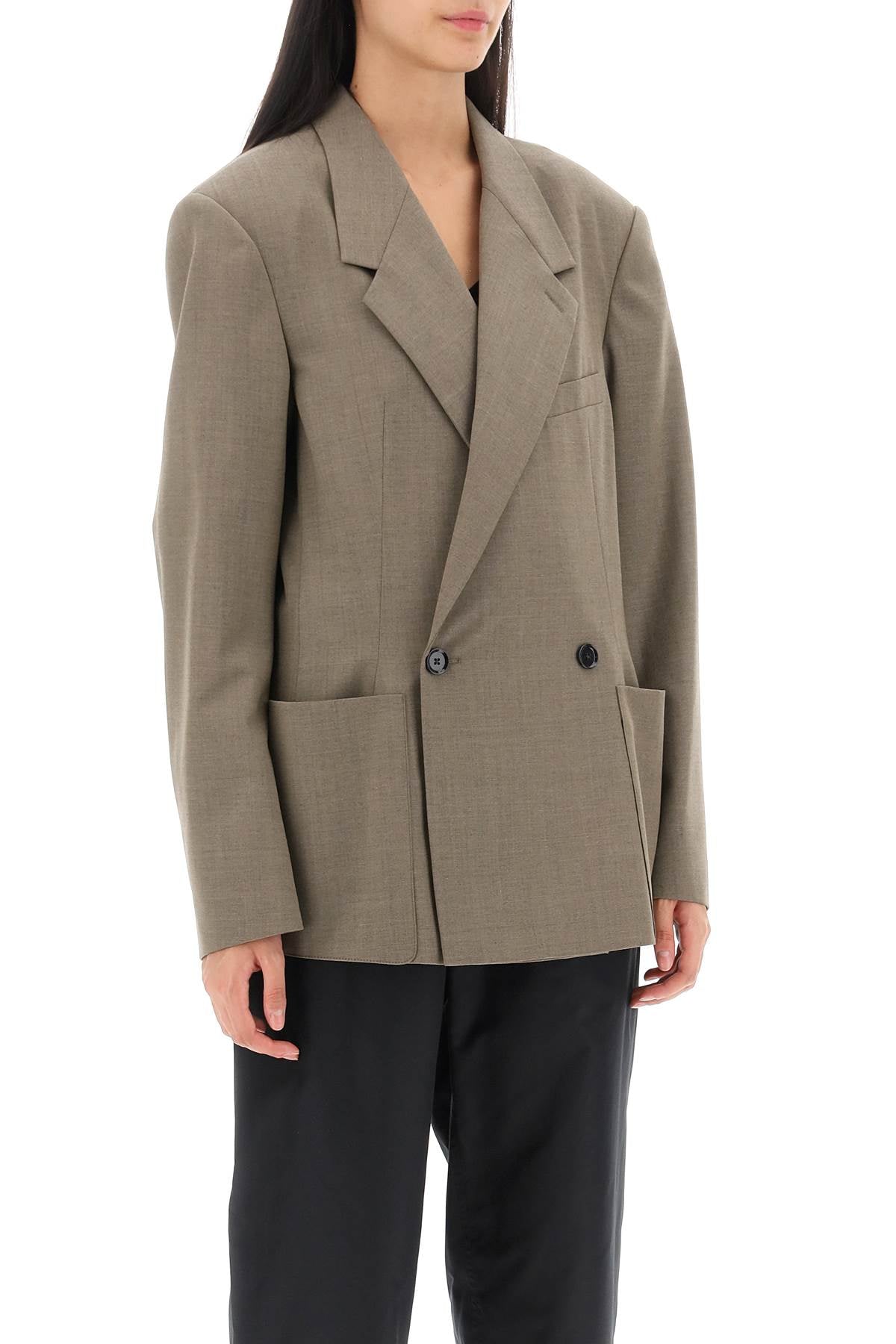 Lemaire Lemaire double-breasted blazer in tropical poly wool