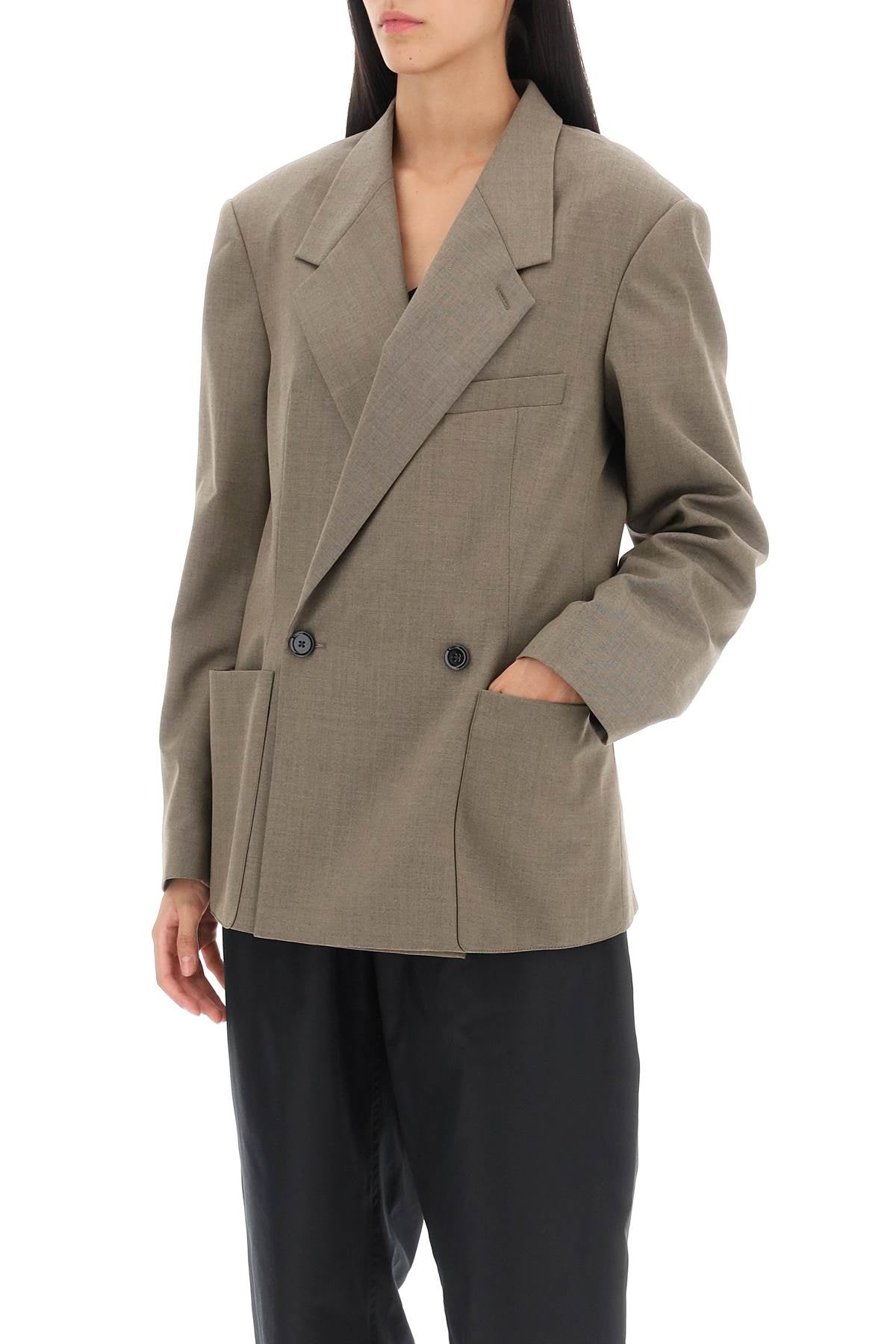 Lemaire Lemaire double-breasted blazer in tropical poly wool