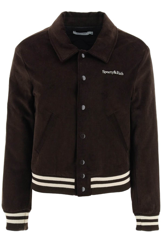 Sporty & Rich Sporty rich corduroy varsity jacket