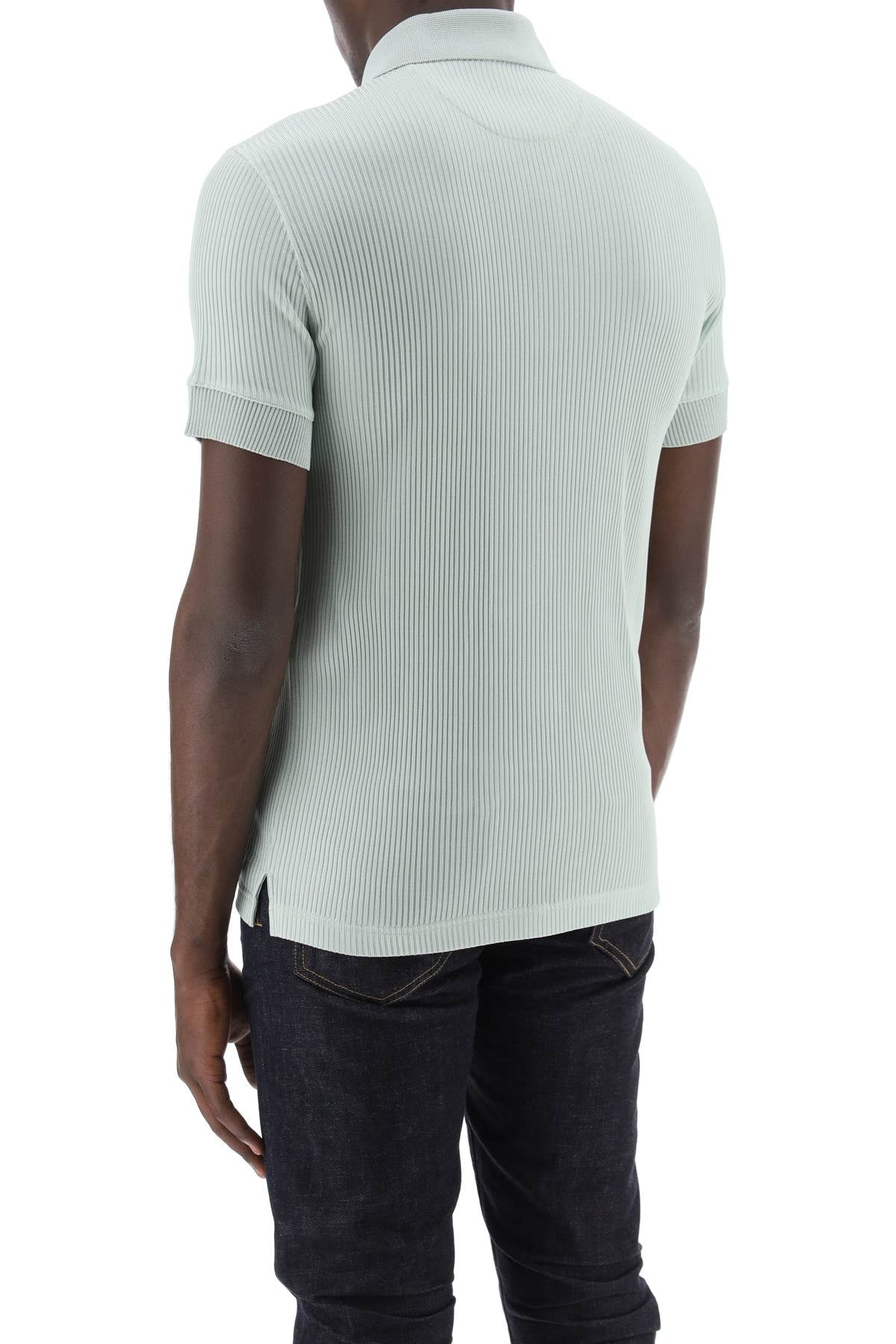 Tom Ford Tom ford "ribbed knit polo with shiny