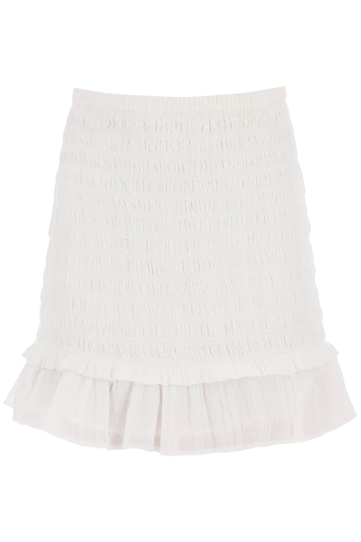 Marant ETOILE Isabel marant etoile smocked cotton dorela mini skirt