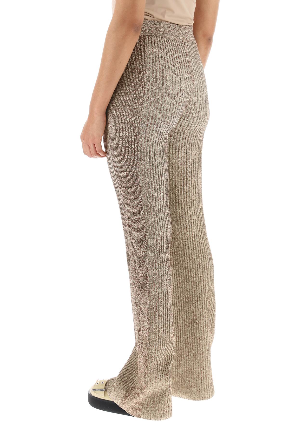 Ganni Ganni melange rib knit pants