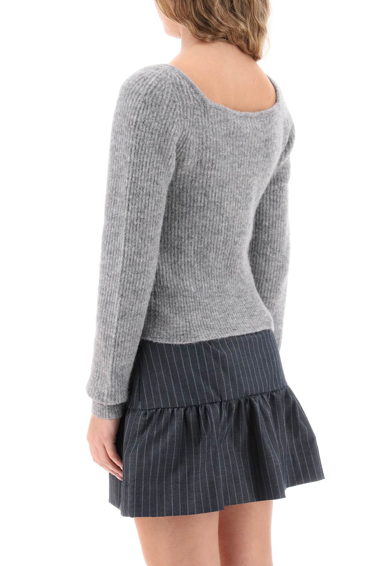 Ganni Ganni sweater with sweetheart neckline