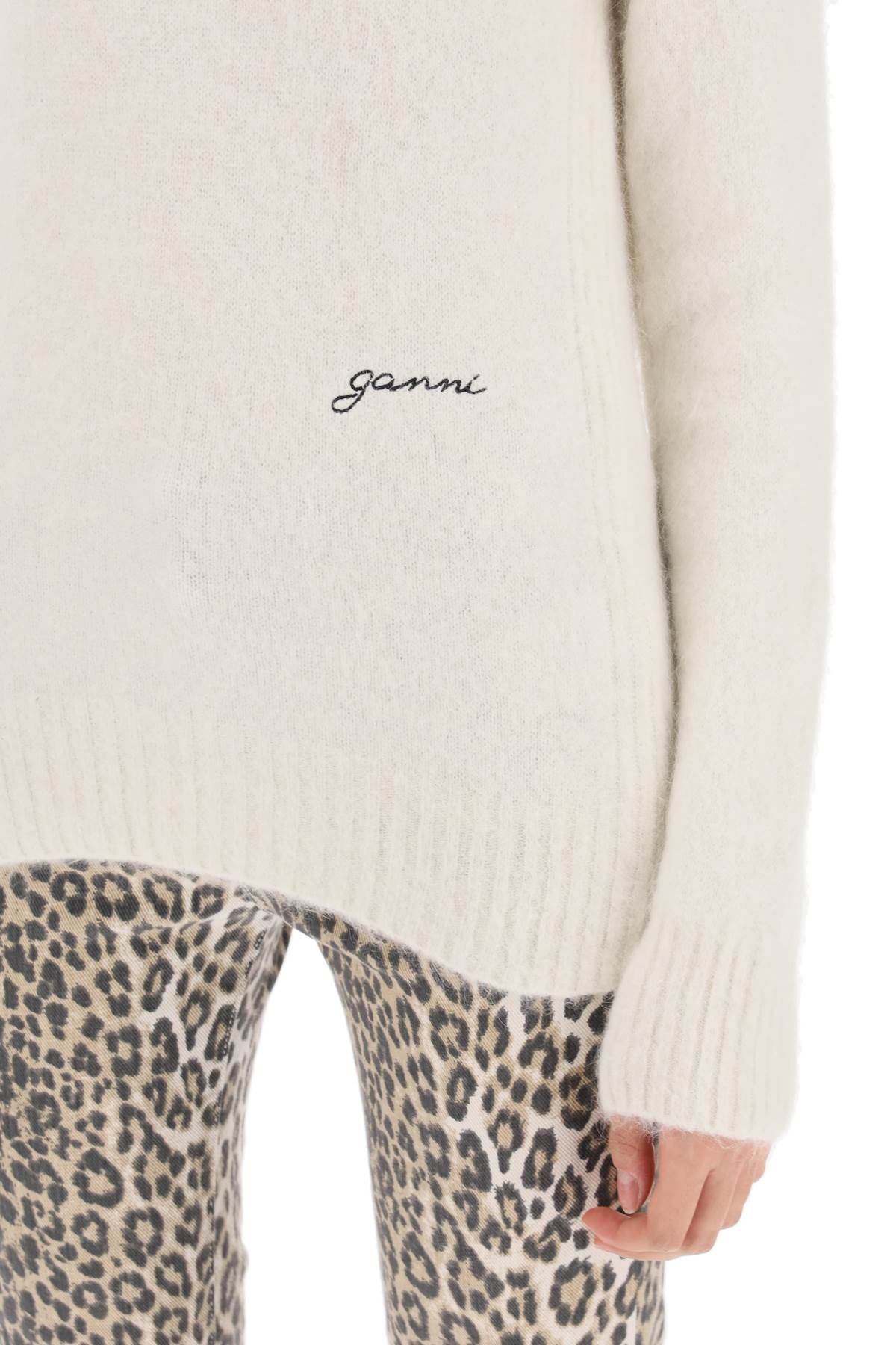 Ganni Ganni brushed alpaca and wool sweater