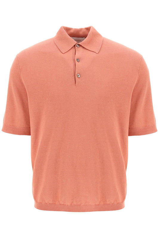 Agnona Agnona linen and cotton jersey polo