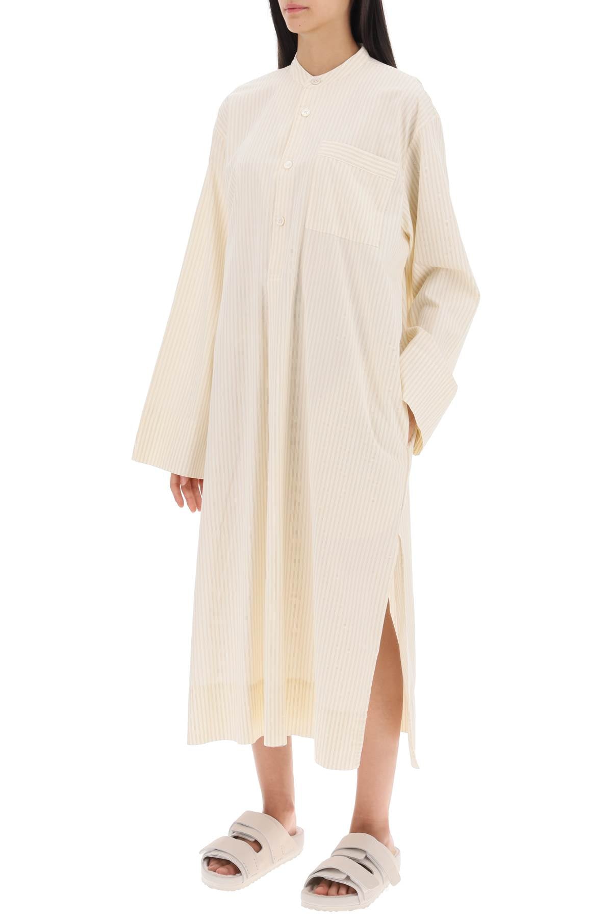 Birkenstock X TEKLA Birkenstock x tekla striped pajama kaftan in organic poplin