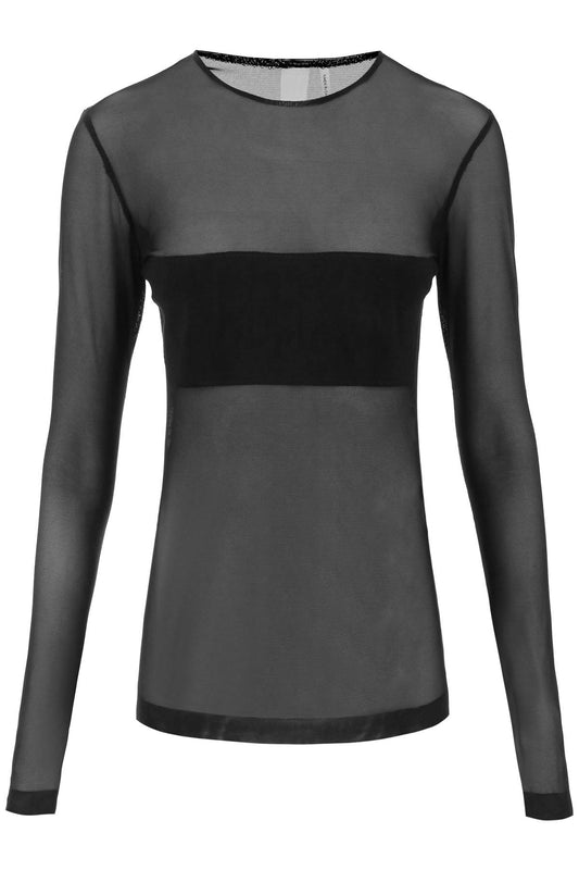 Norma Kamali Norma kamali mesh dash top for women's