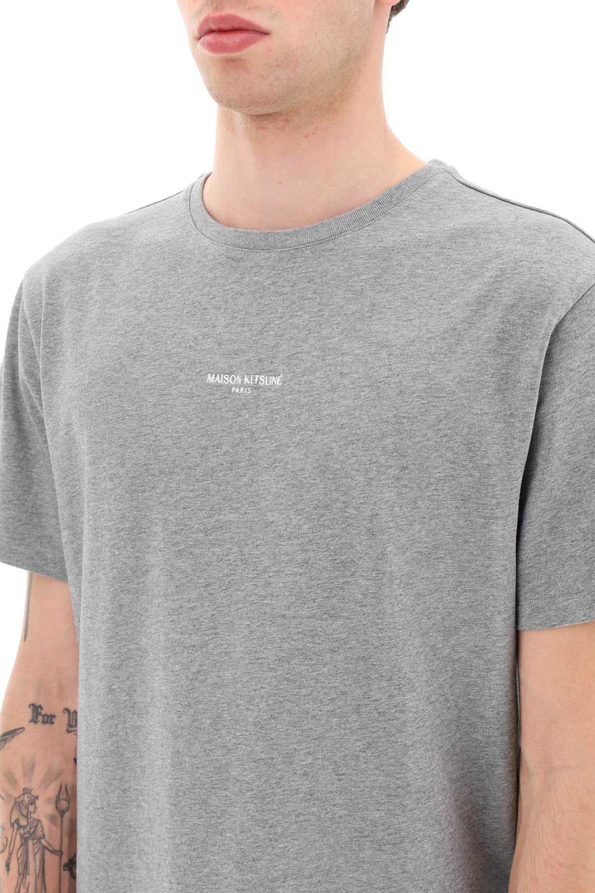 Maison Kitsune Maison kitsune crew-neck t-shirt with logo detail