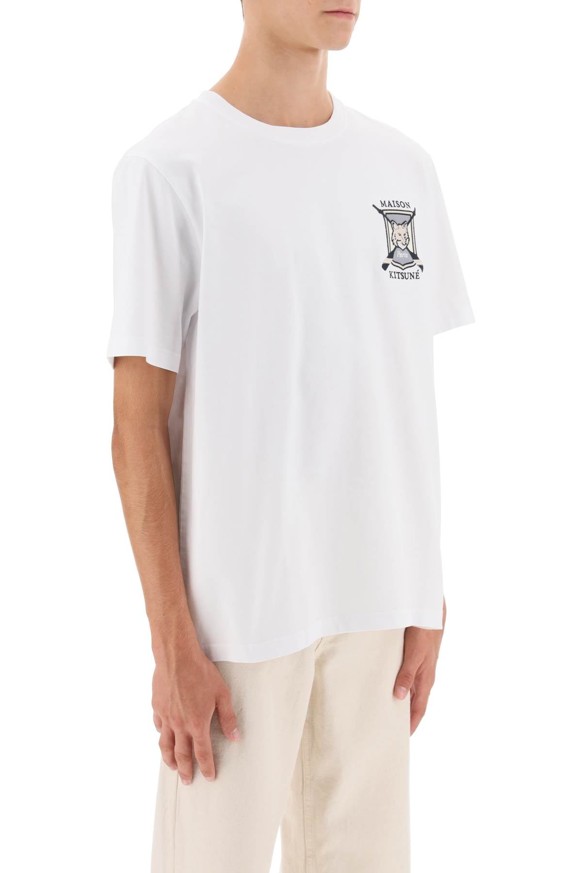 Maison Kitsune Maison kitsune college fox embroidered t-shirt