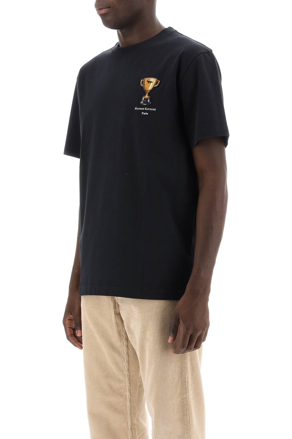 Maison Kitsune Maison kitsune t-shirt with trophy embroidery