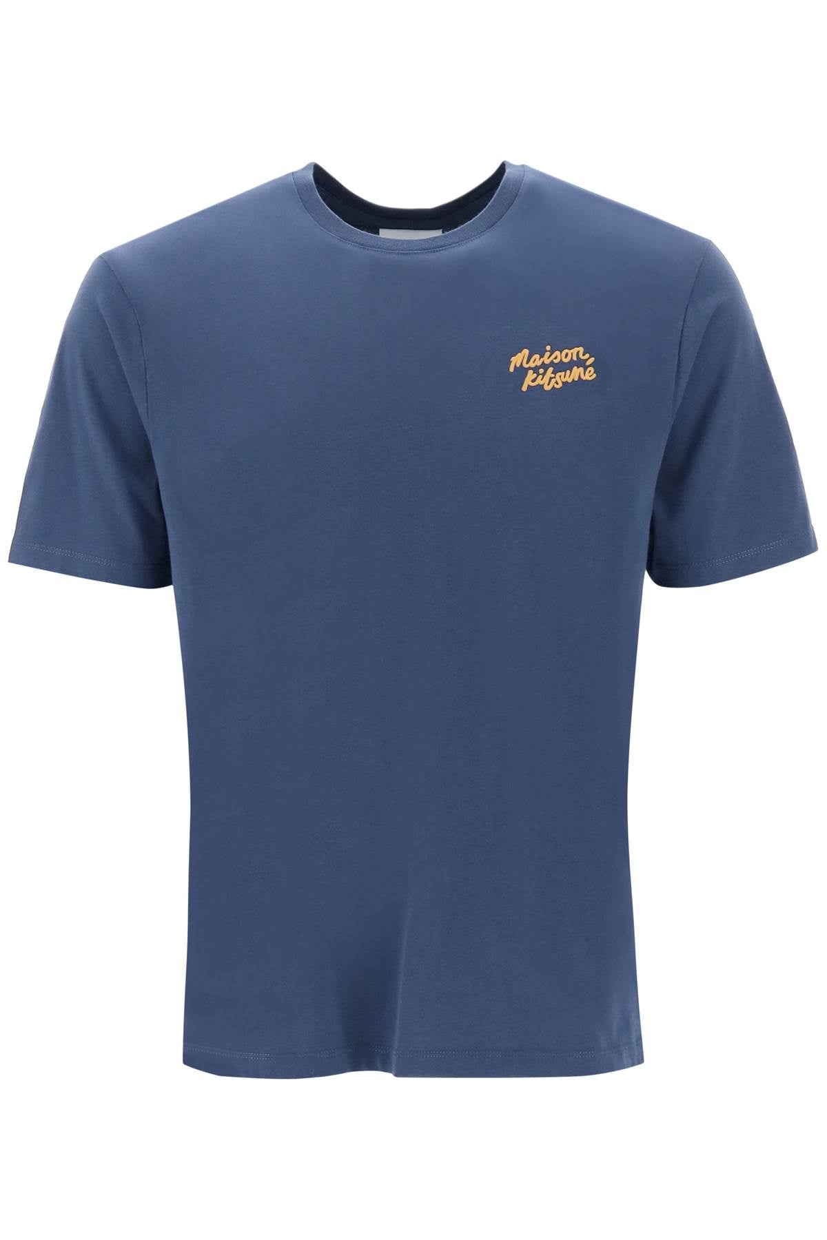 Maison Kitsune Maison kitsune crew-neck t-shirt with logo embroidery