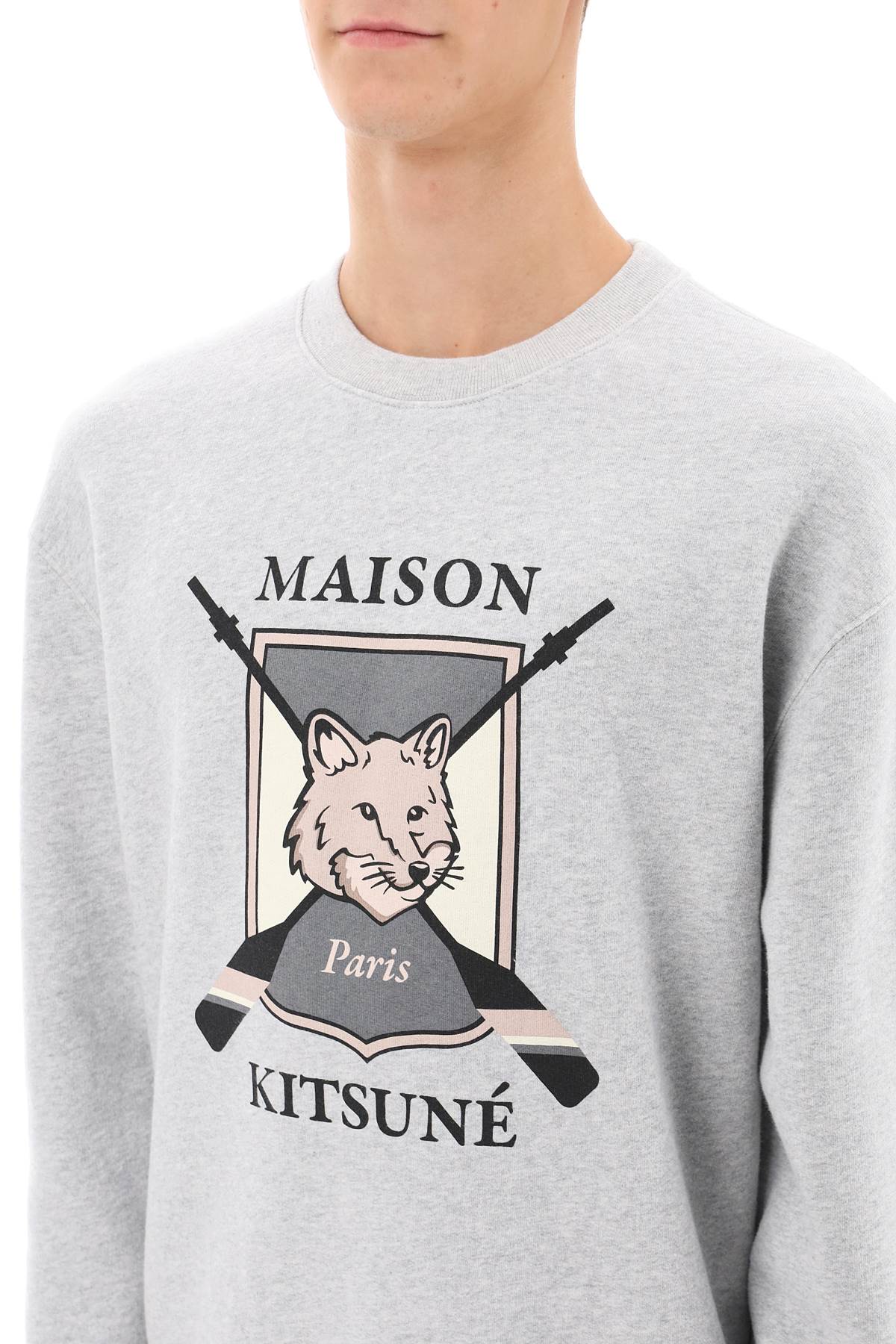 Maison Kitsune Maison kitsune college fox print sweatshirt