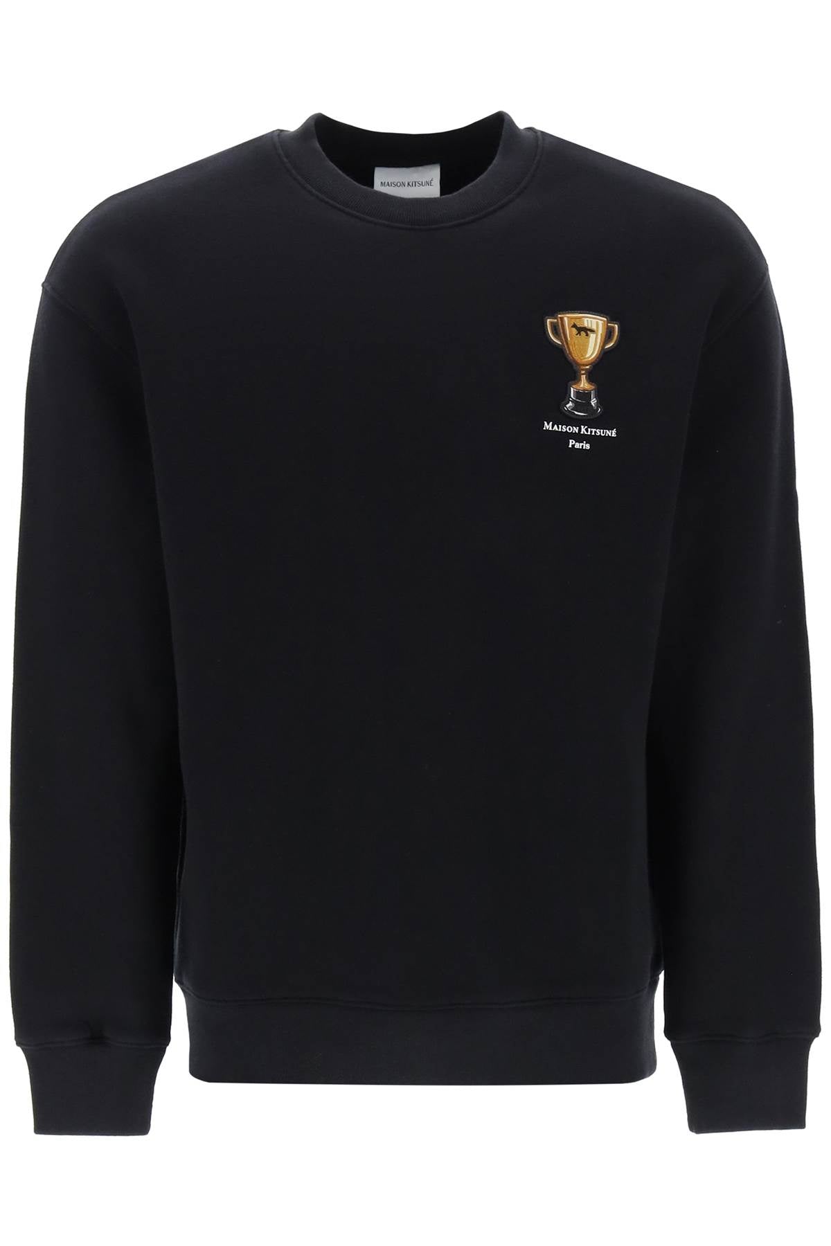 Maison Kitsune Maison kitsune crew-neck sweatshirt with trophy embroidery