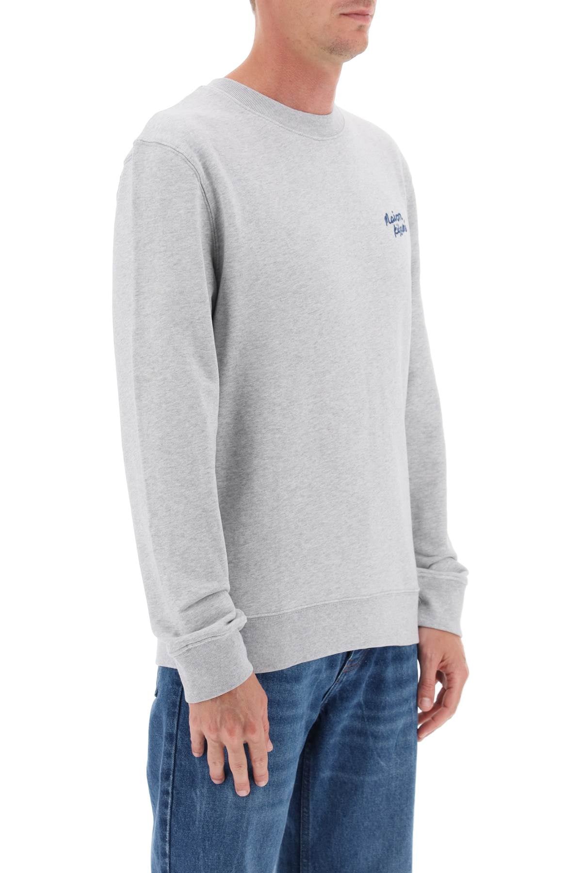 Maison Kitsune Maison kitsune crew-neck sweatshirt with logo lettering