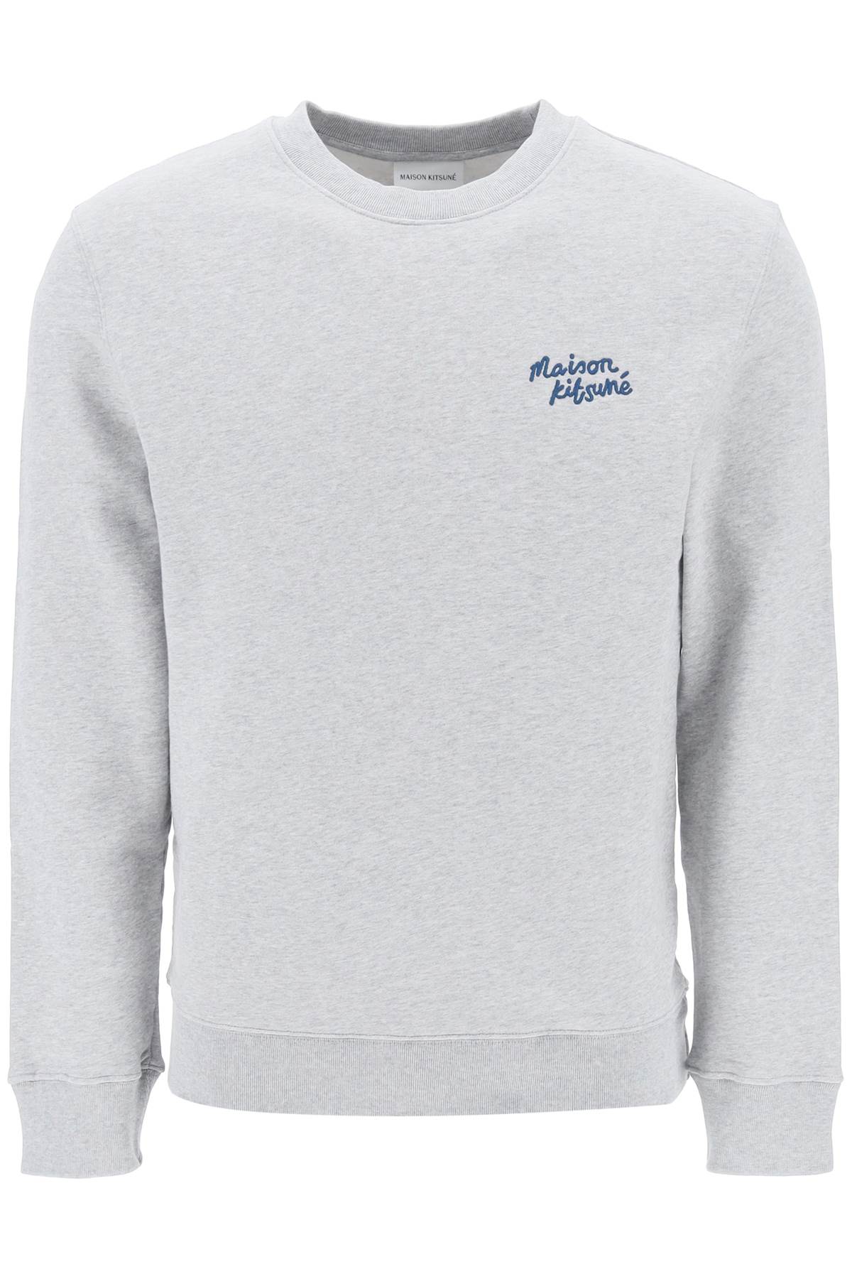 Maison Kitsune Maison kitsune crew-neck sweatshirt with logo lettering