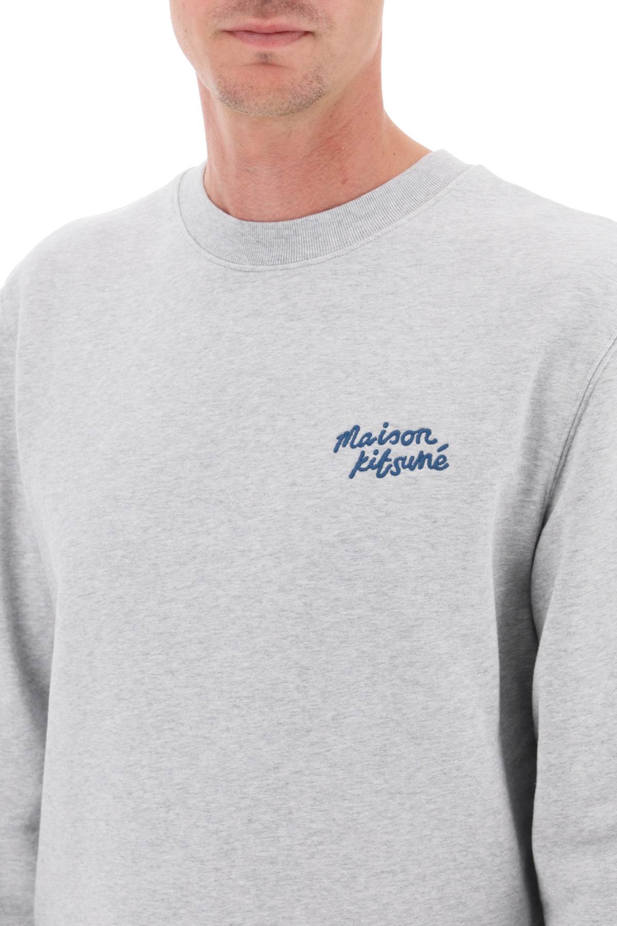 Maison Kitsune Maison kitsune crew-neck sweatshirt with logo lettering