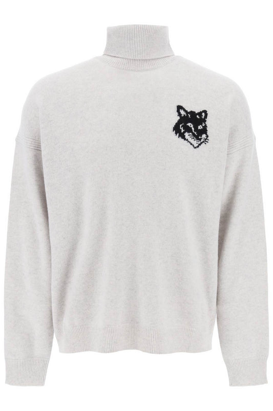 Maison Kitsune Maison kitsune fox head inlay turtleneck sweater