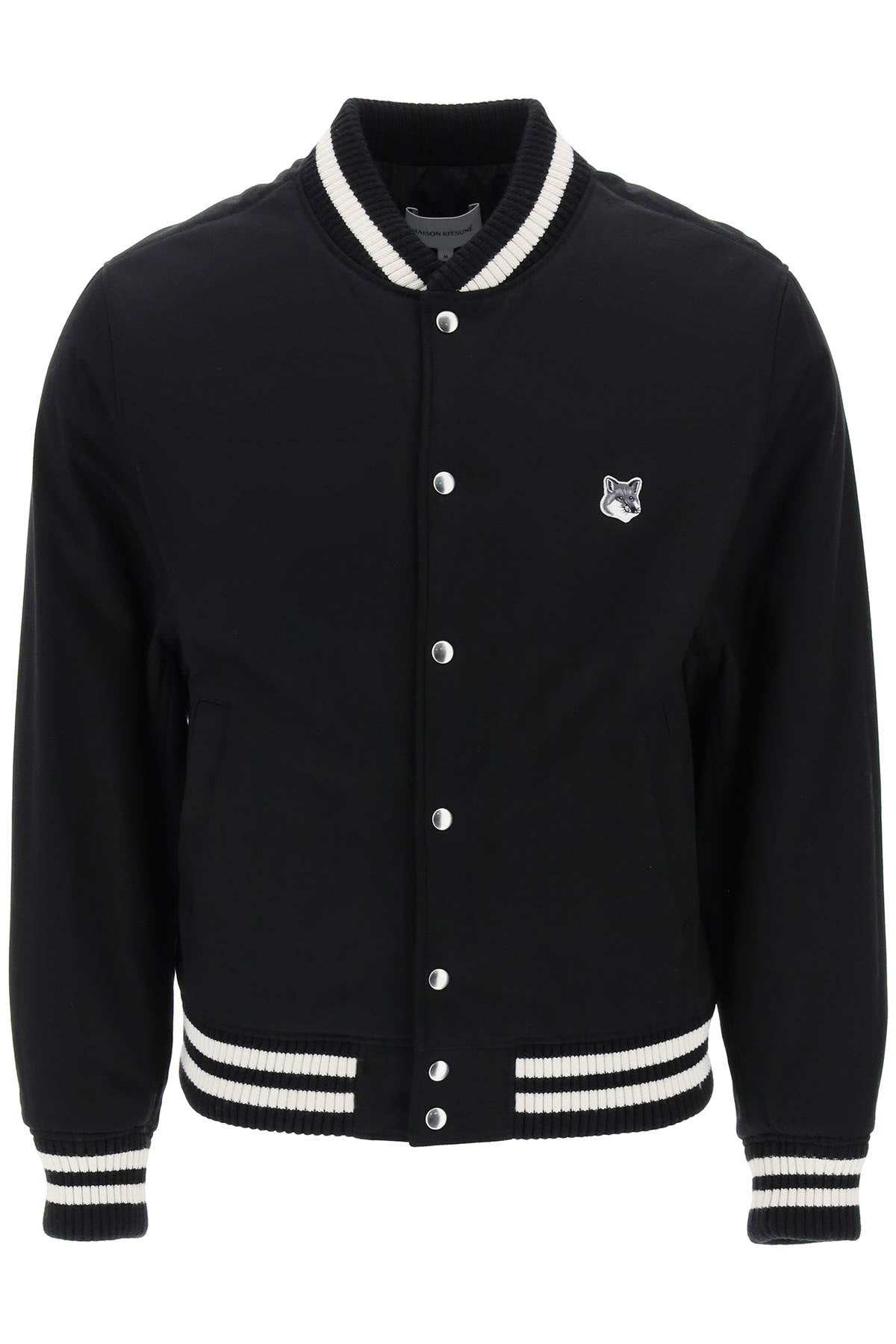 Maison Kitsune Maison kitsune cotton satin bomber jacket