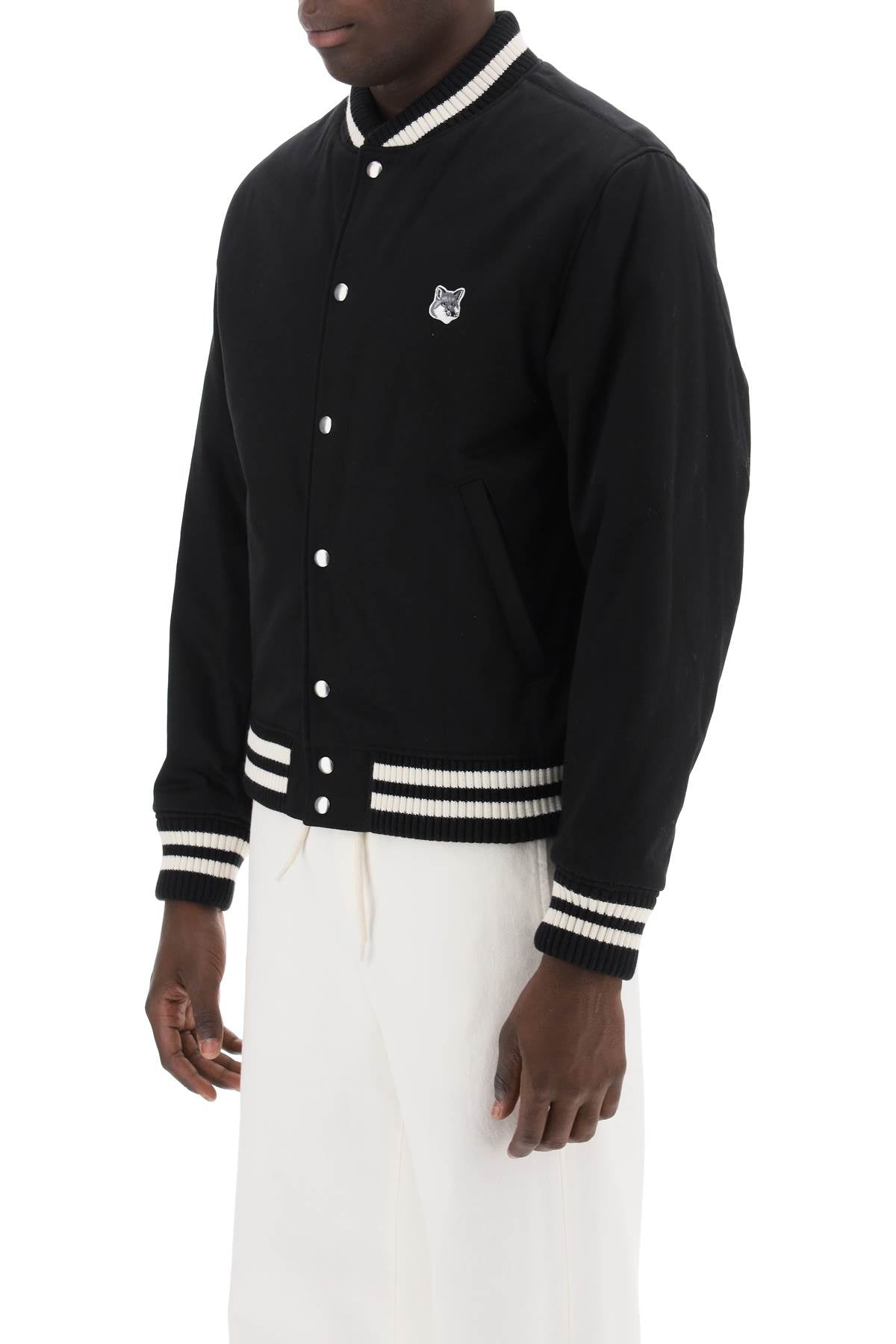 Maison Kitsune Maison kitsune cotton satin bomber jacket