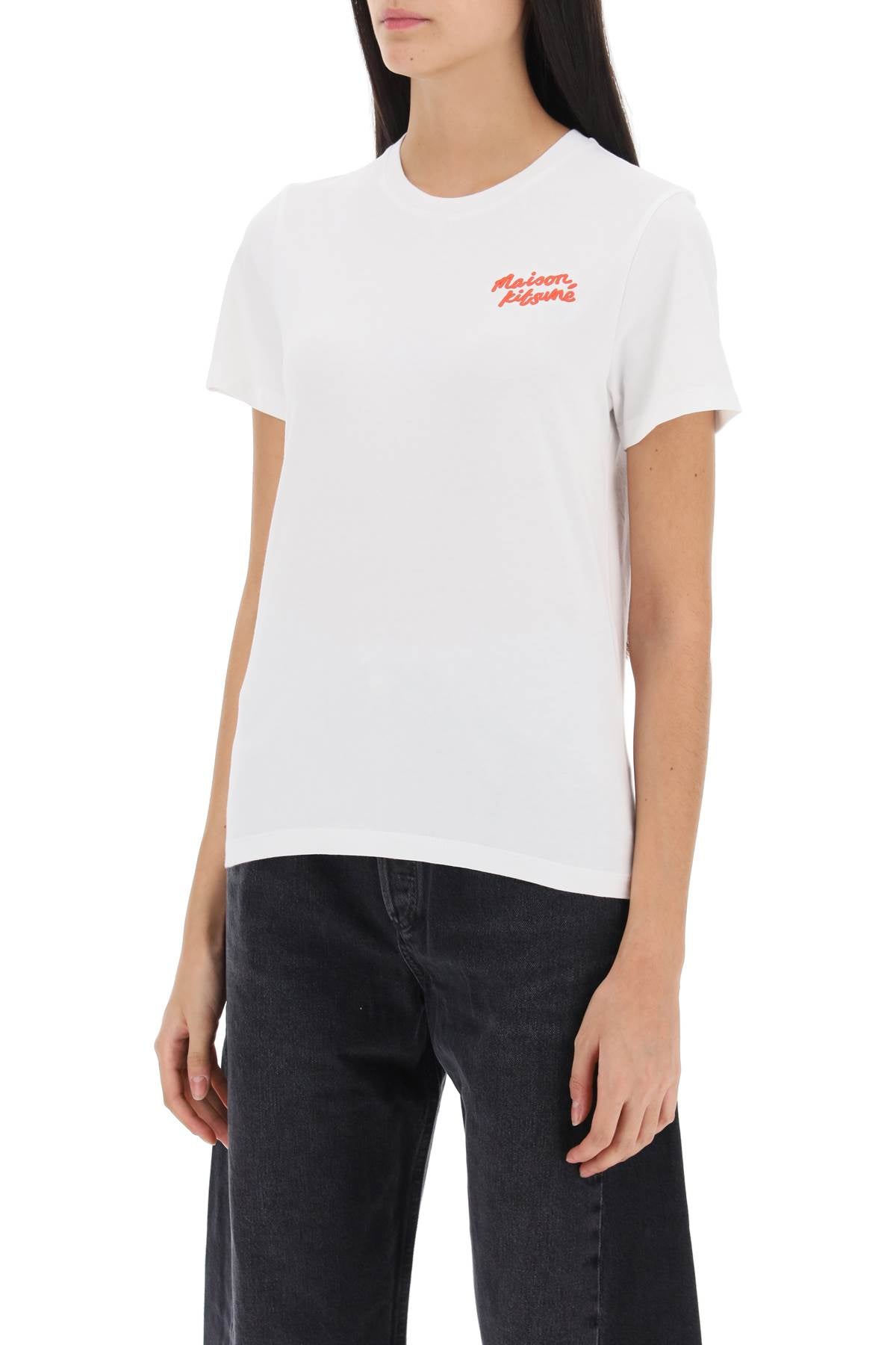 Maison Kitsune Maison kitsune t-shirt with logo embroidery