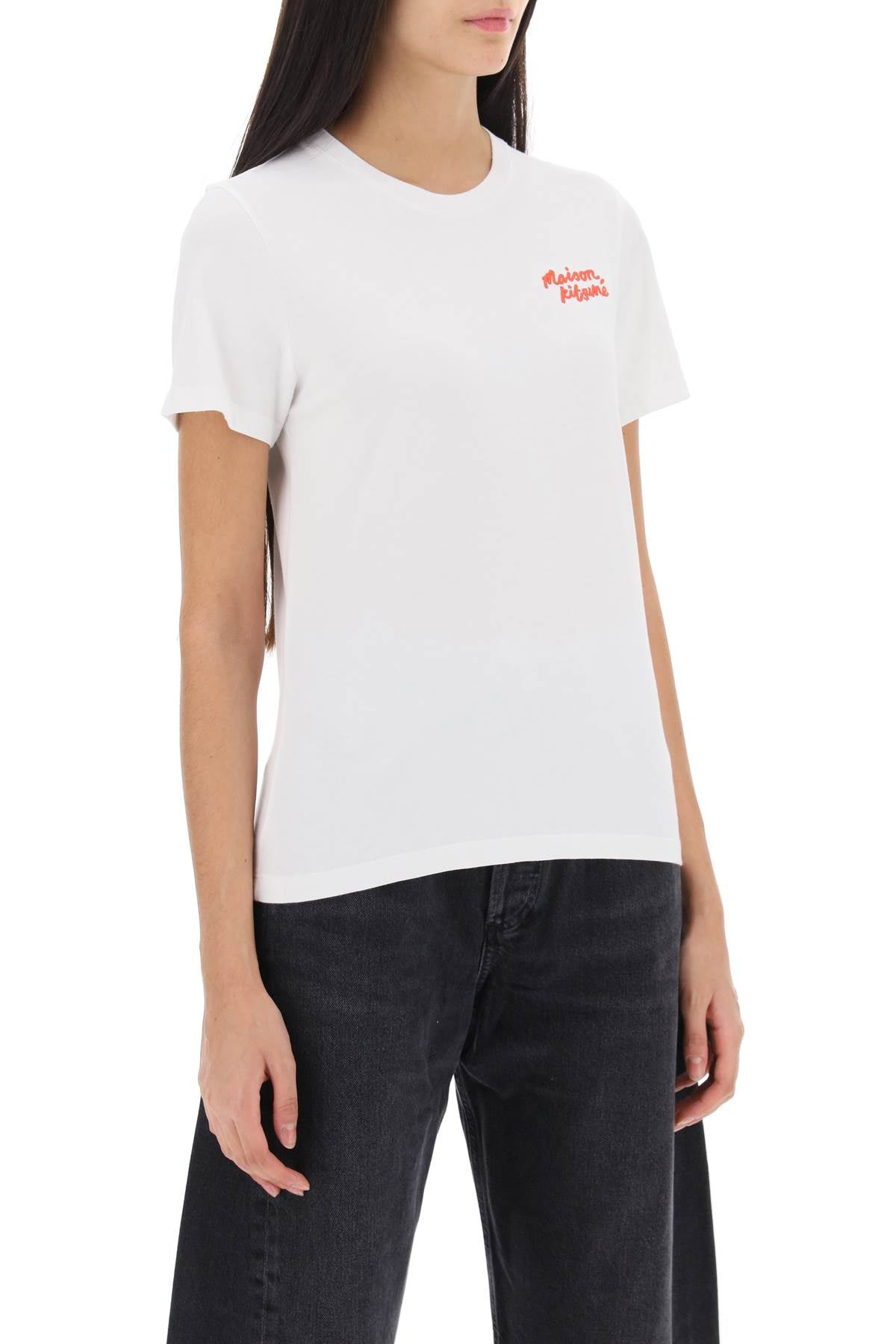 Maison Kitsune Maison kitsune t-shirt with logo embroidery