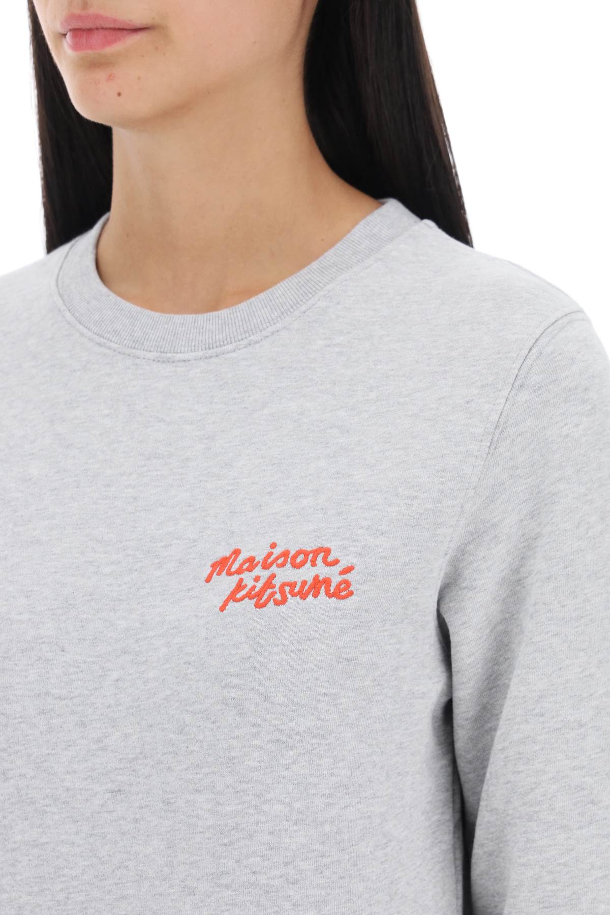 Maison Kitsune Maison kitsune crew-neck sweatshirt with logo lettering