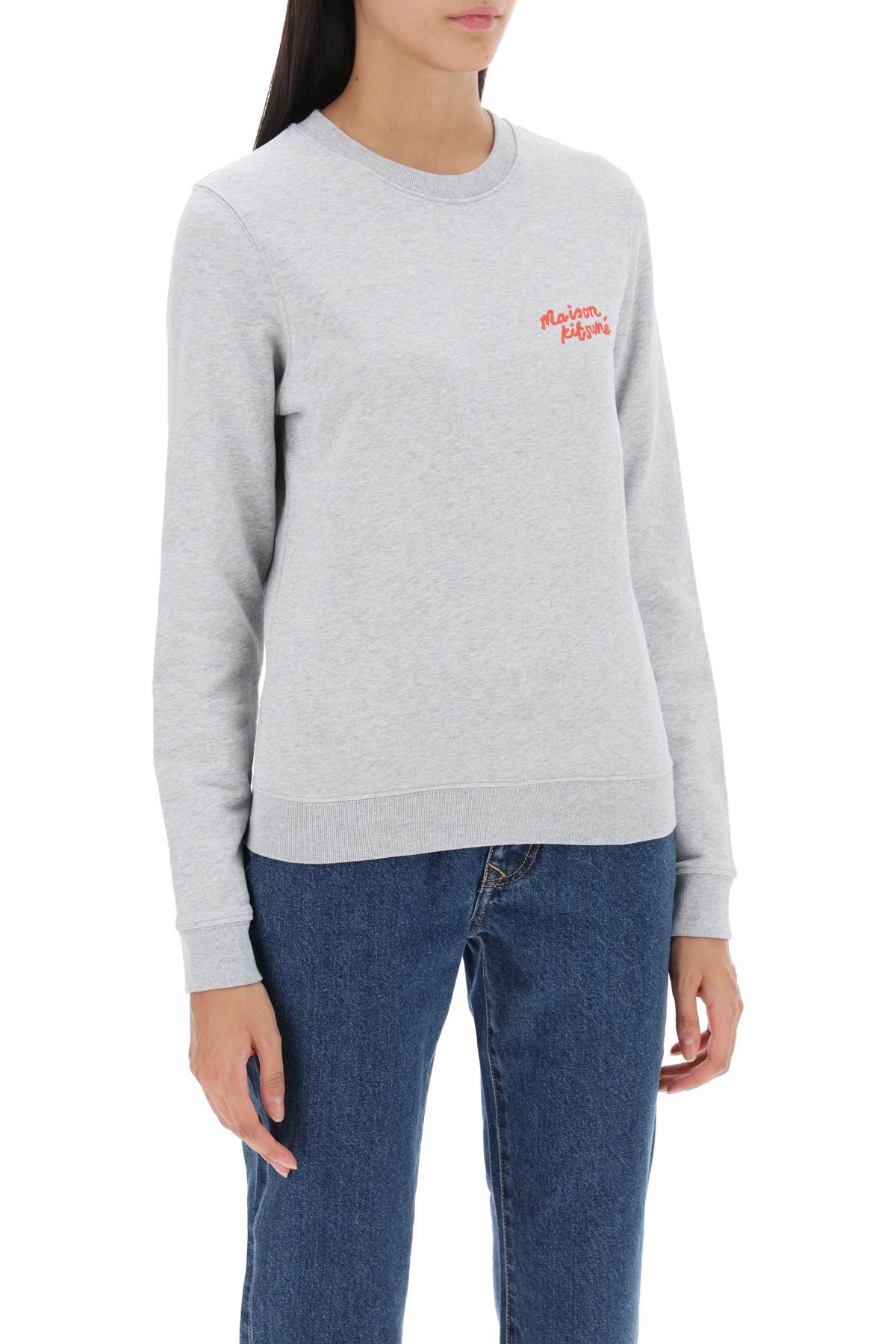 Maison Kitsune Maison kitsune crew-neck sweatshirt with logo lettering